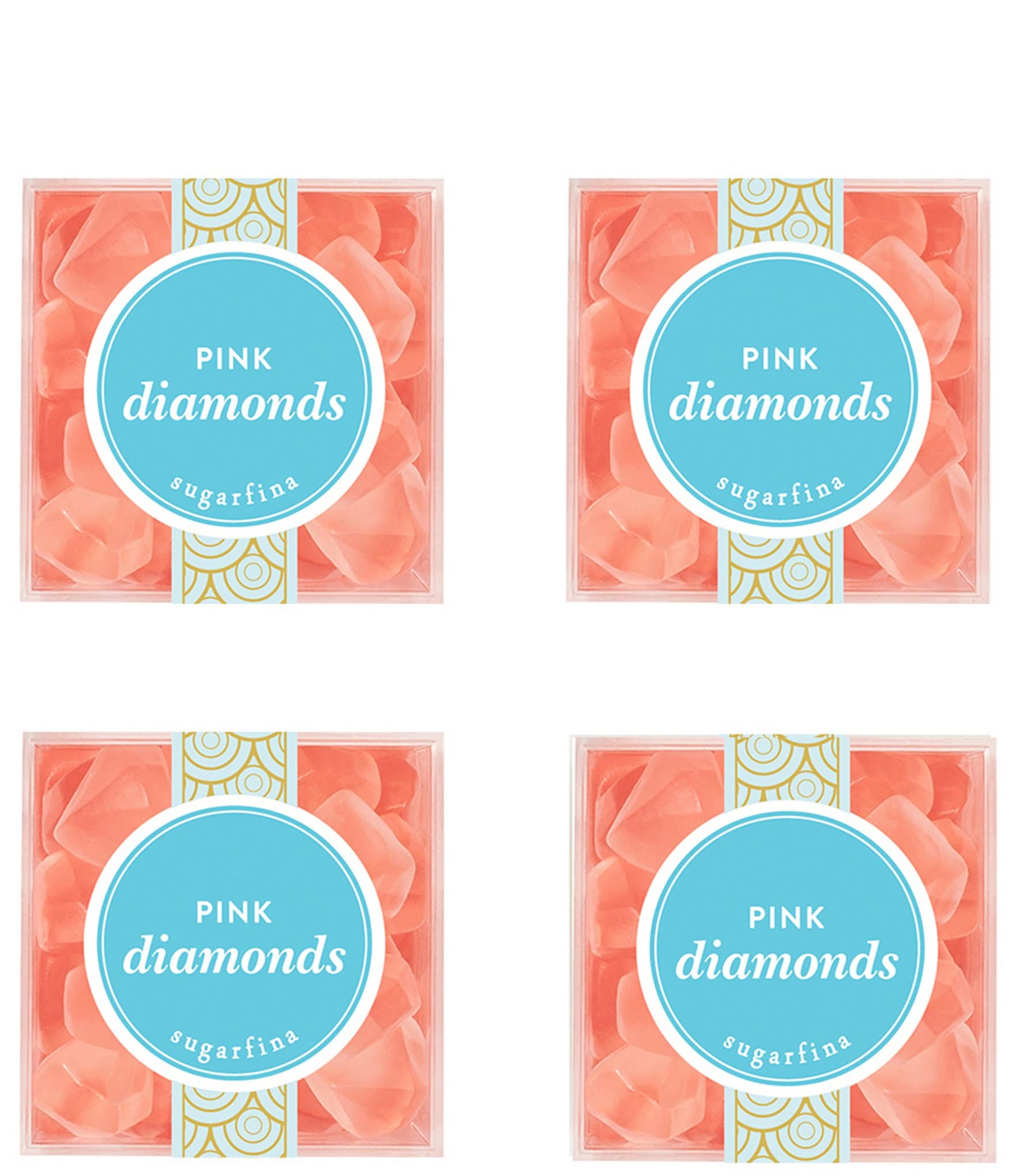 Sugarfina Pink Diamonds Small Cube 4-Piece Kit