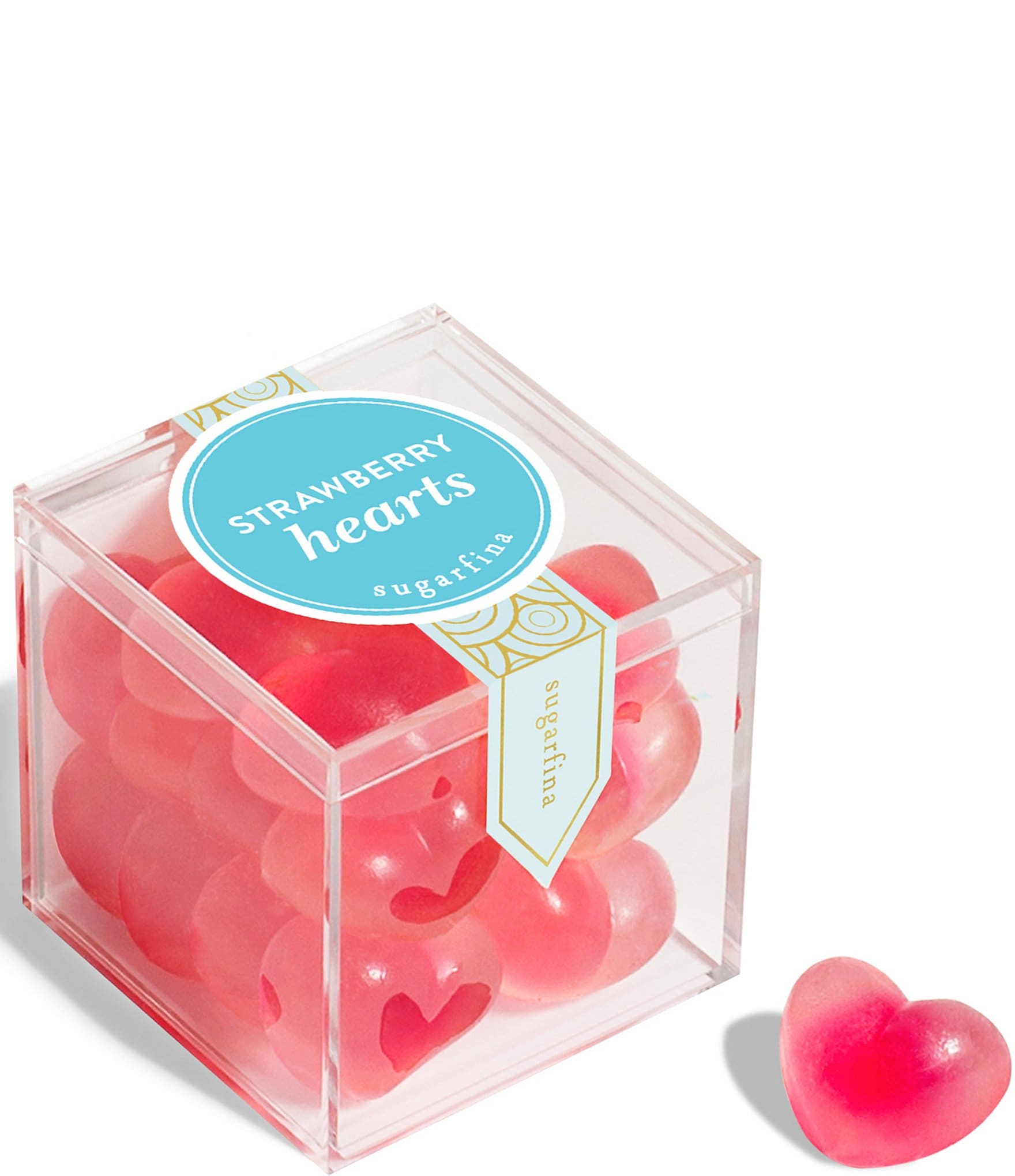 Sugarfina Strawberry Hearts Small Cube 4-Piece Kit