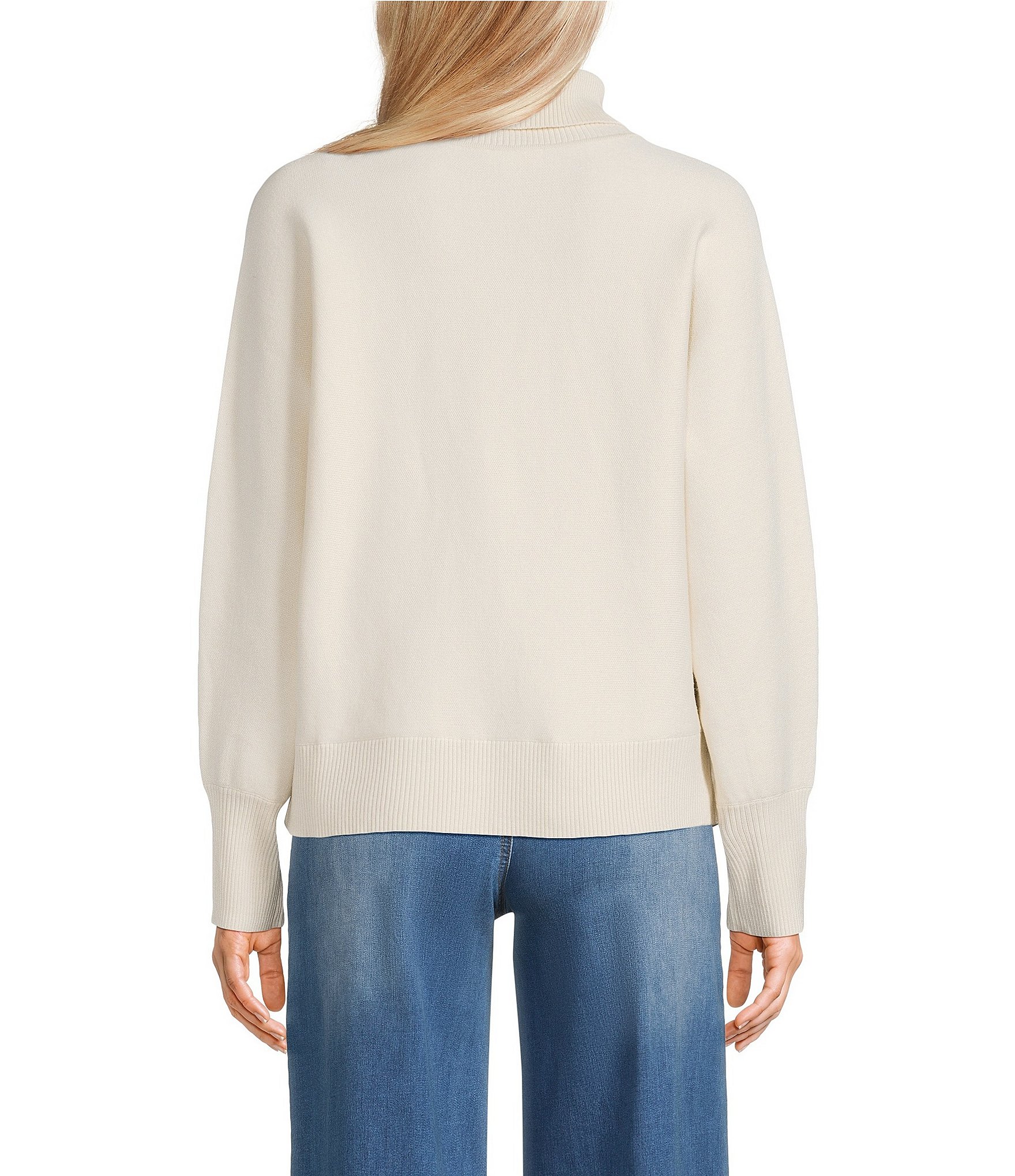 Sugarlips Metallic #double;Merry#double; Turtleneck Long Dolman Sleeve Sweater
