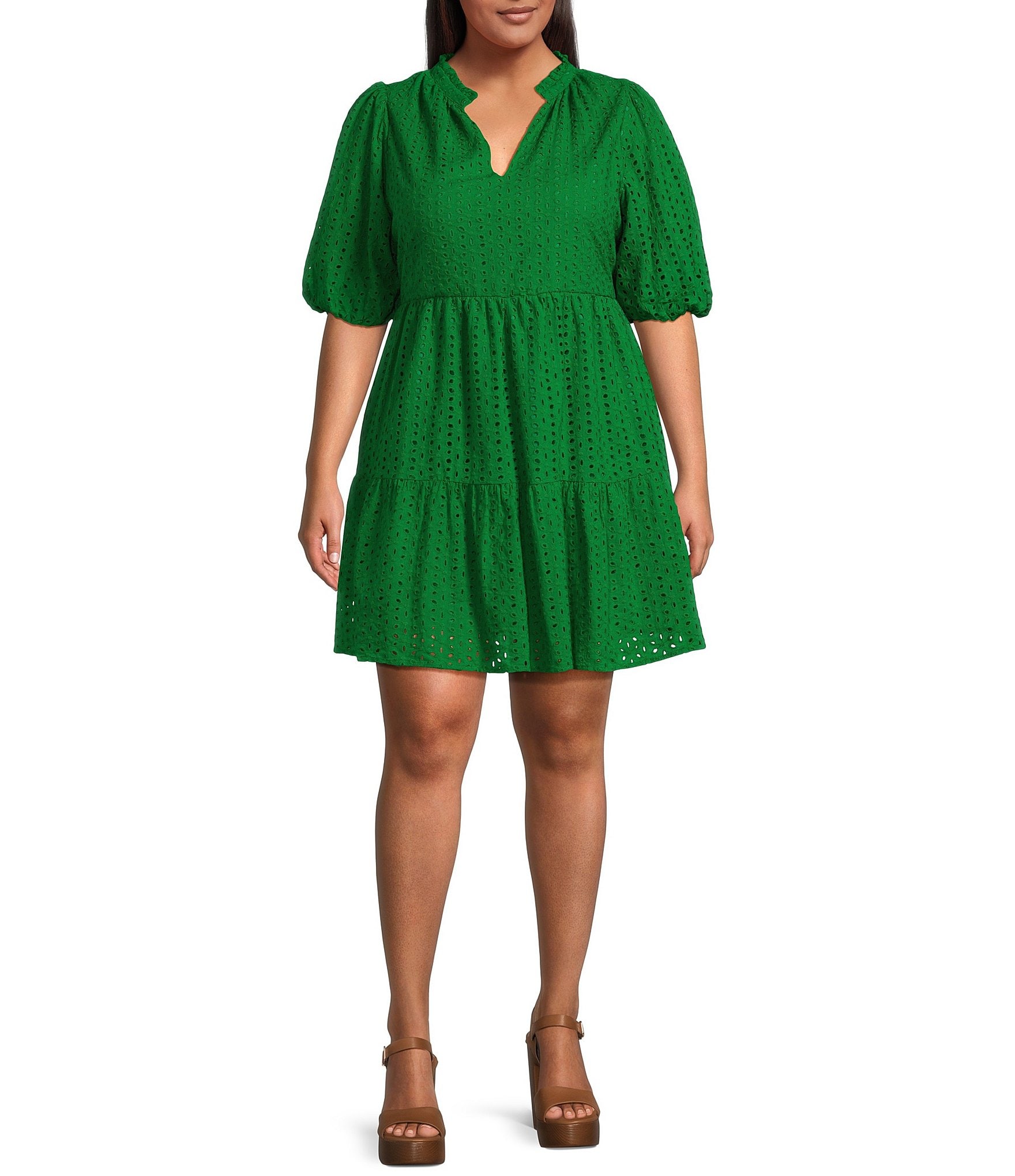 green shift dress with sleeves Forest Green Shift Dress | Fair Trade main image 1