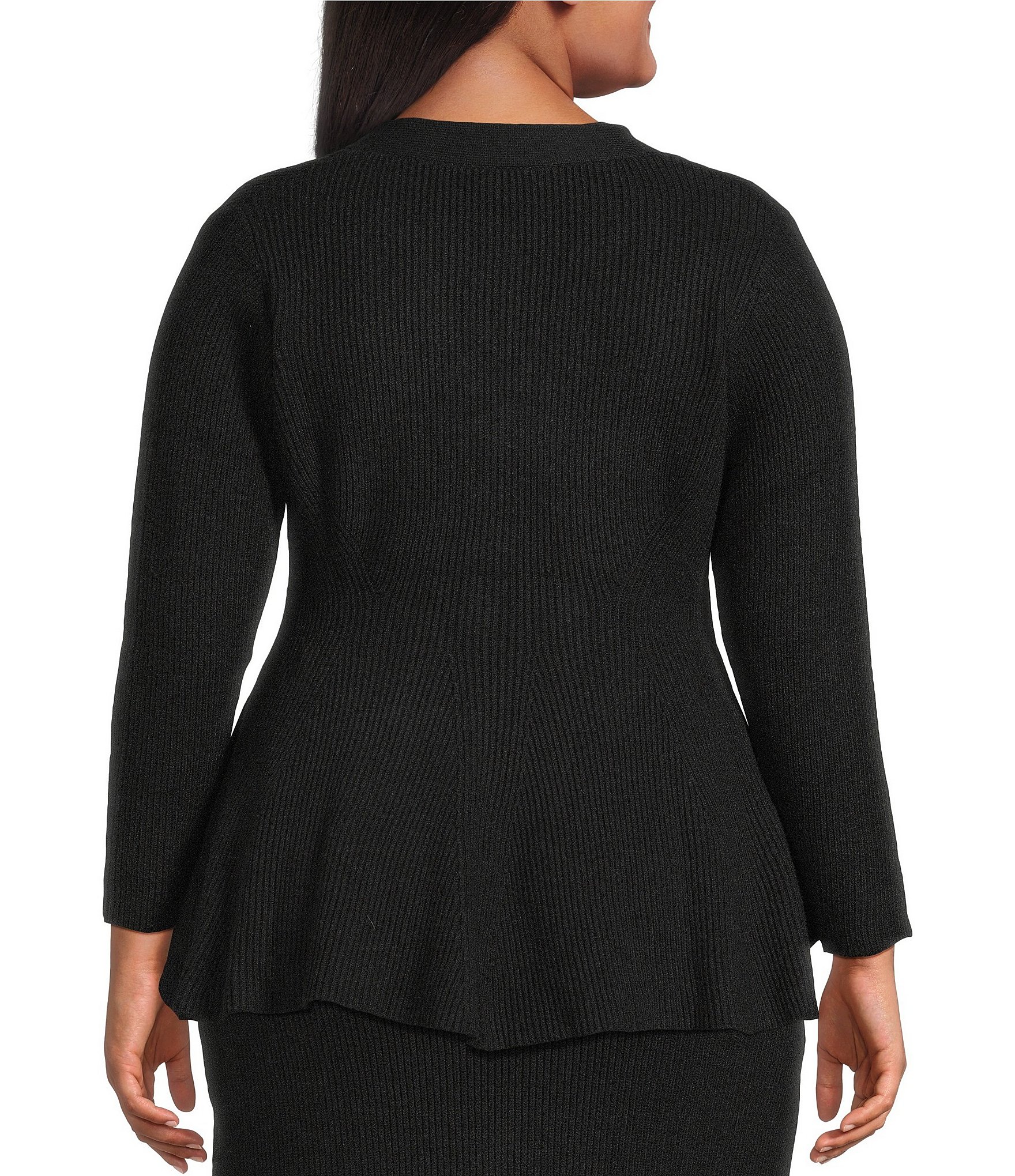 Sugarlips Plus Size Carthay Mile V-Neck Long Sleeve Button Down Coordinating Cardigan