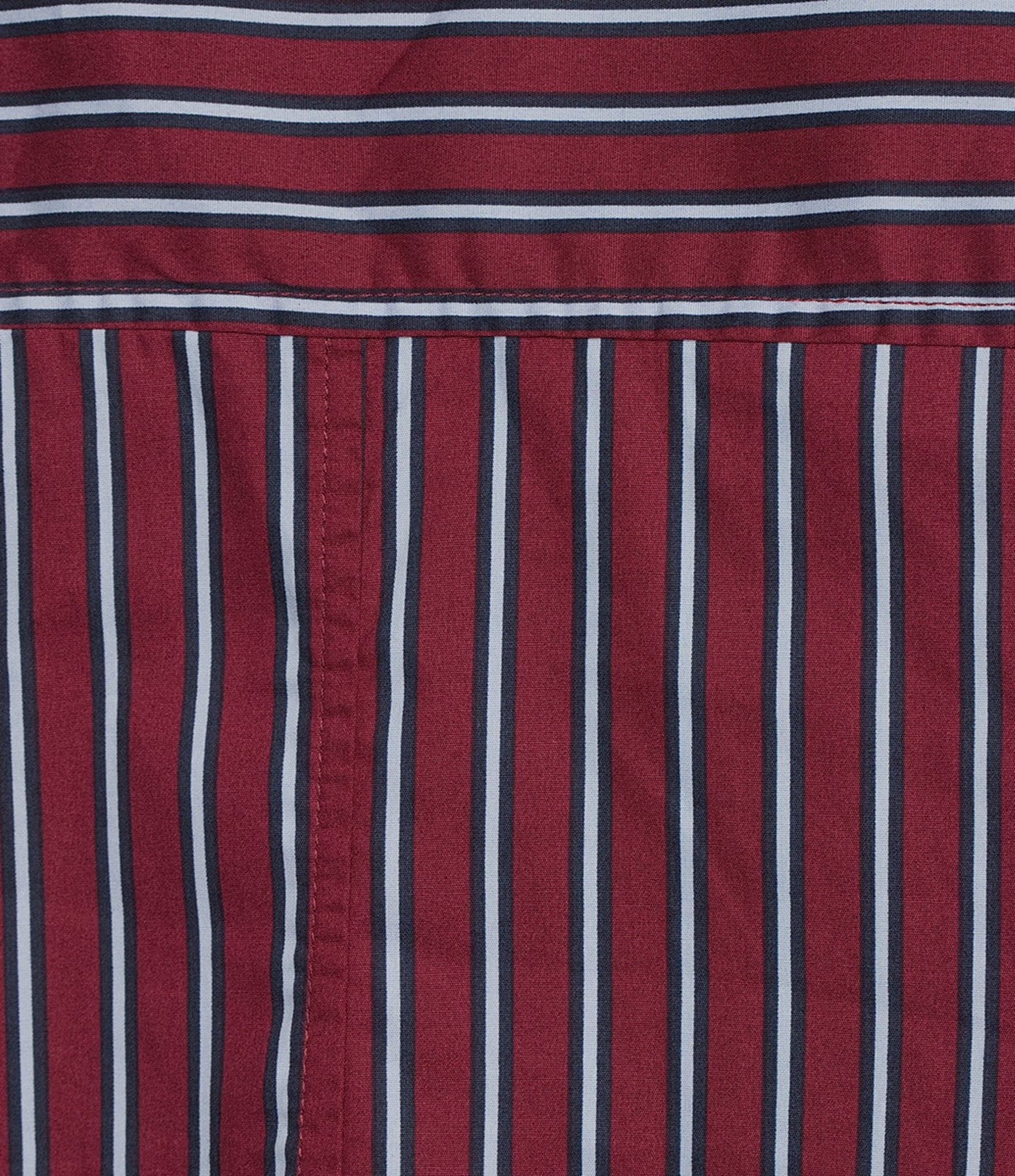 Sugarlips Plus Size Marina Stripe Point Collar Half Sleeve Ruffle Hem Button Front Shirt