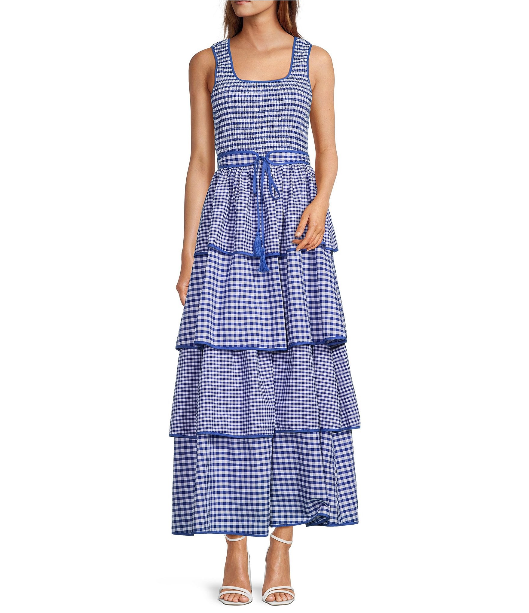Sugarlips Vanna Checker Sally Scoop Neck Gingham Print