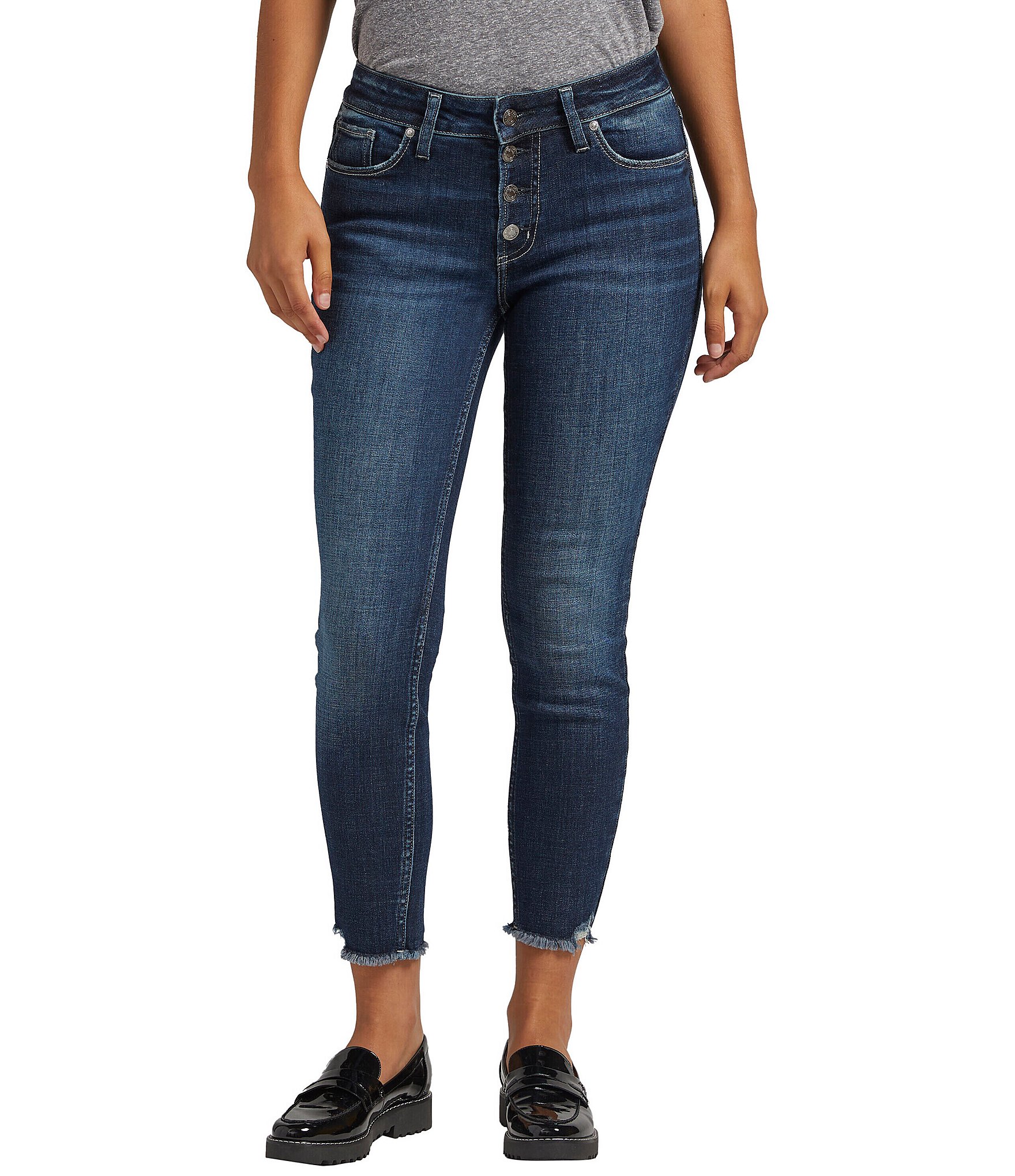 Suki Mid Rise Skinny Cropped Jeans | Dillard's