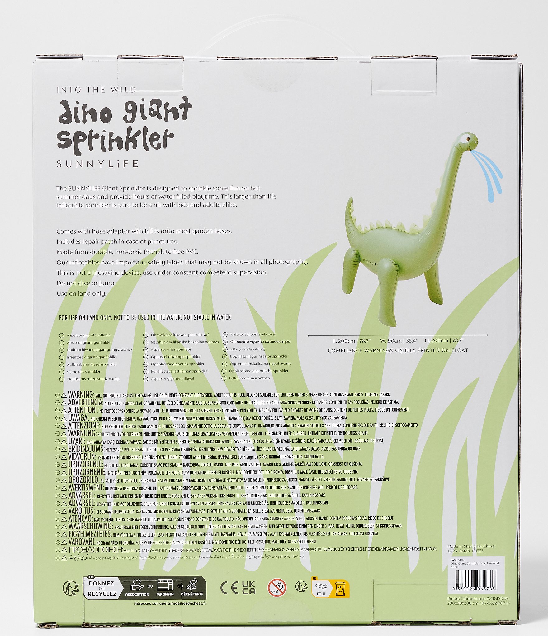 Sunnylife® Kids Dino Giant Sprinkler