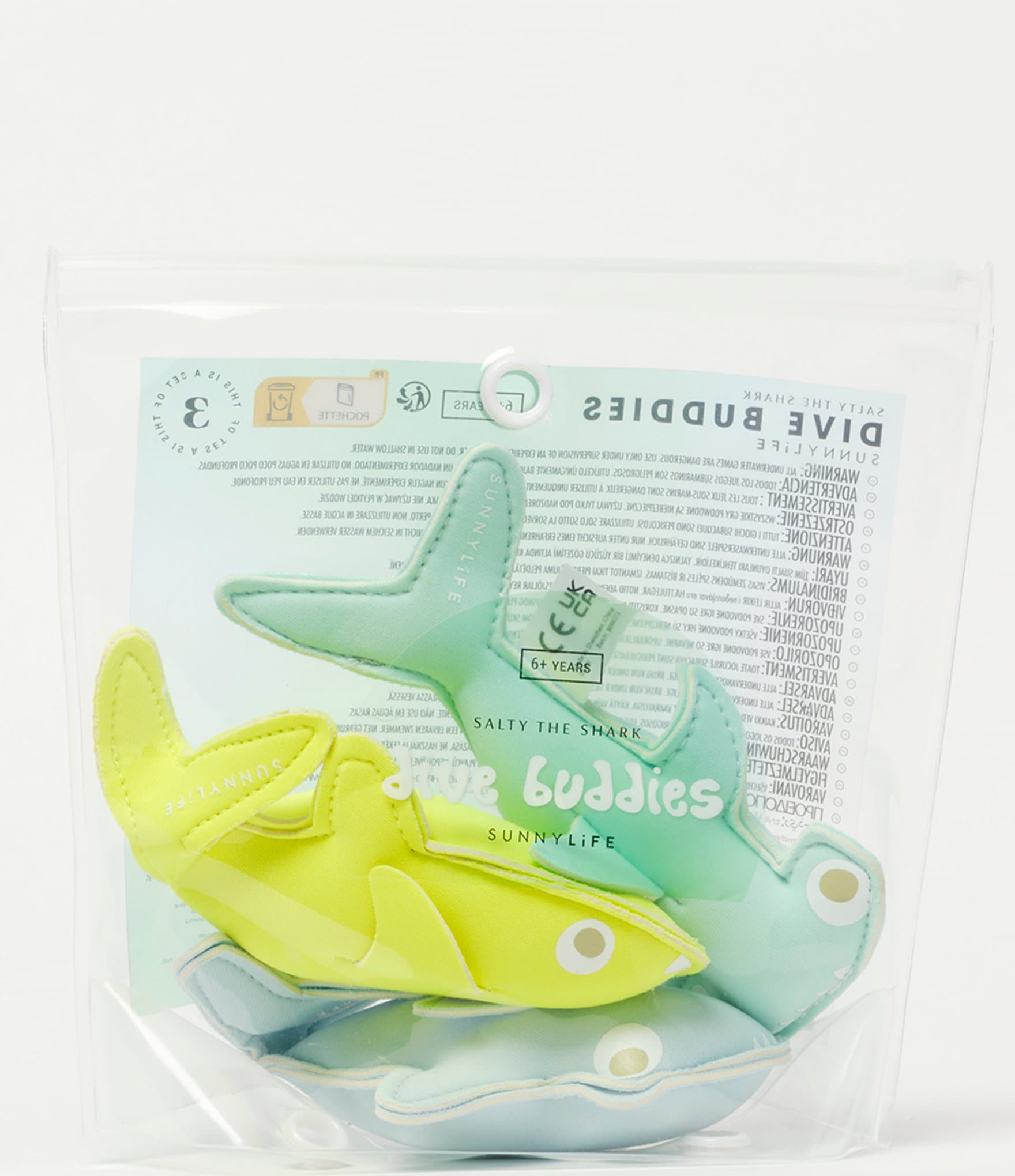 SUNNYLiFE Baby Float Salty the Shark Blue-Lime