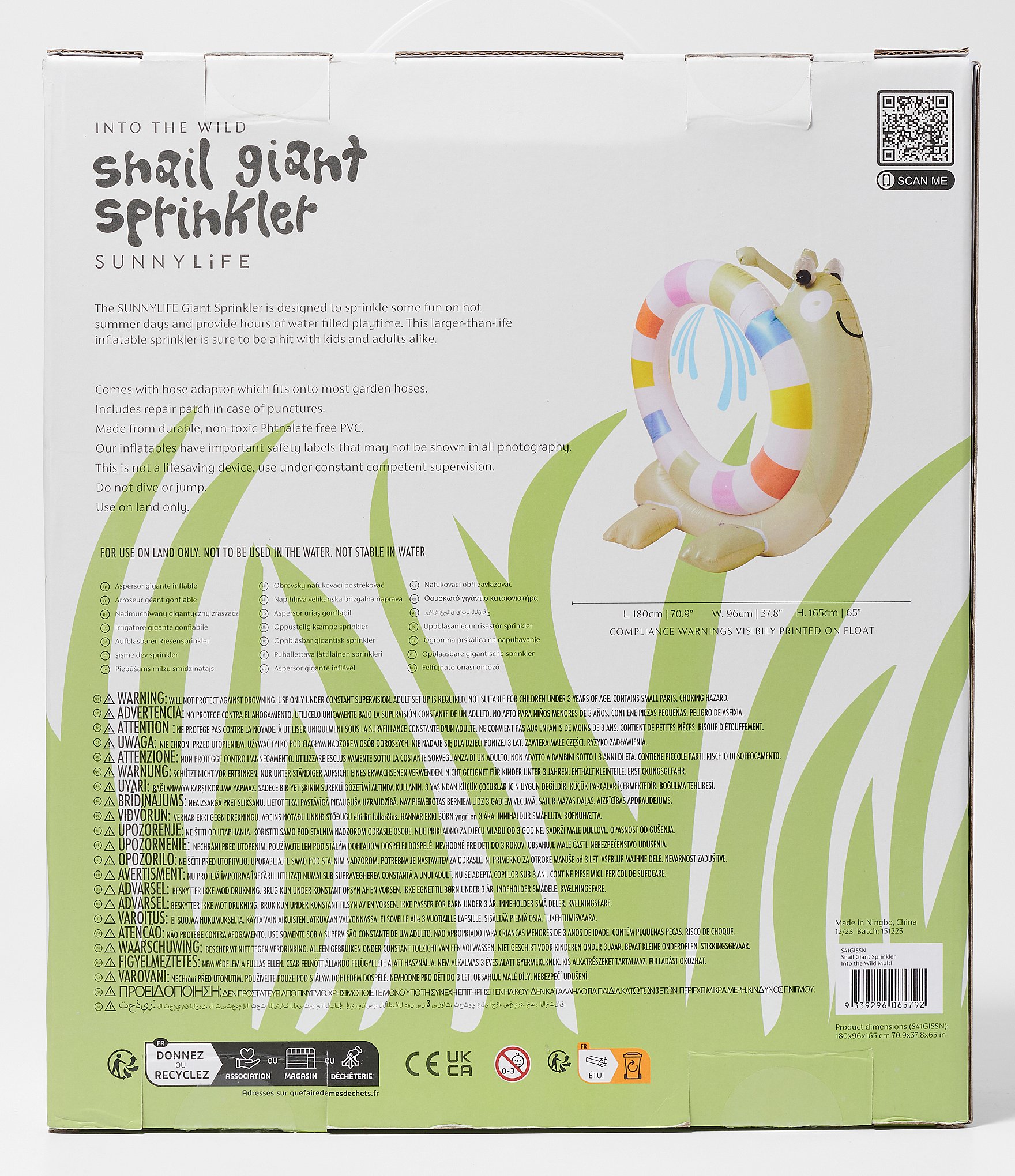 Sunnylife® Kids Snail Giant Sprinkler