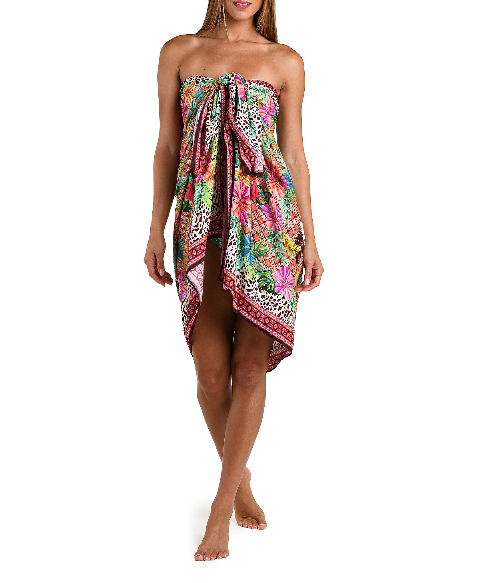 Sunshine '79 Paradise Heat Tropical Adjustable Multi Way Sarong Coverup
