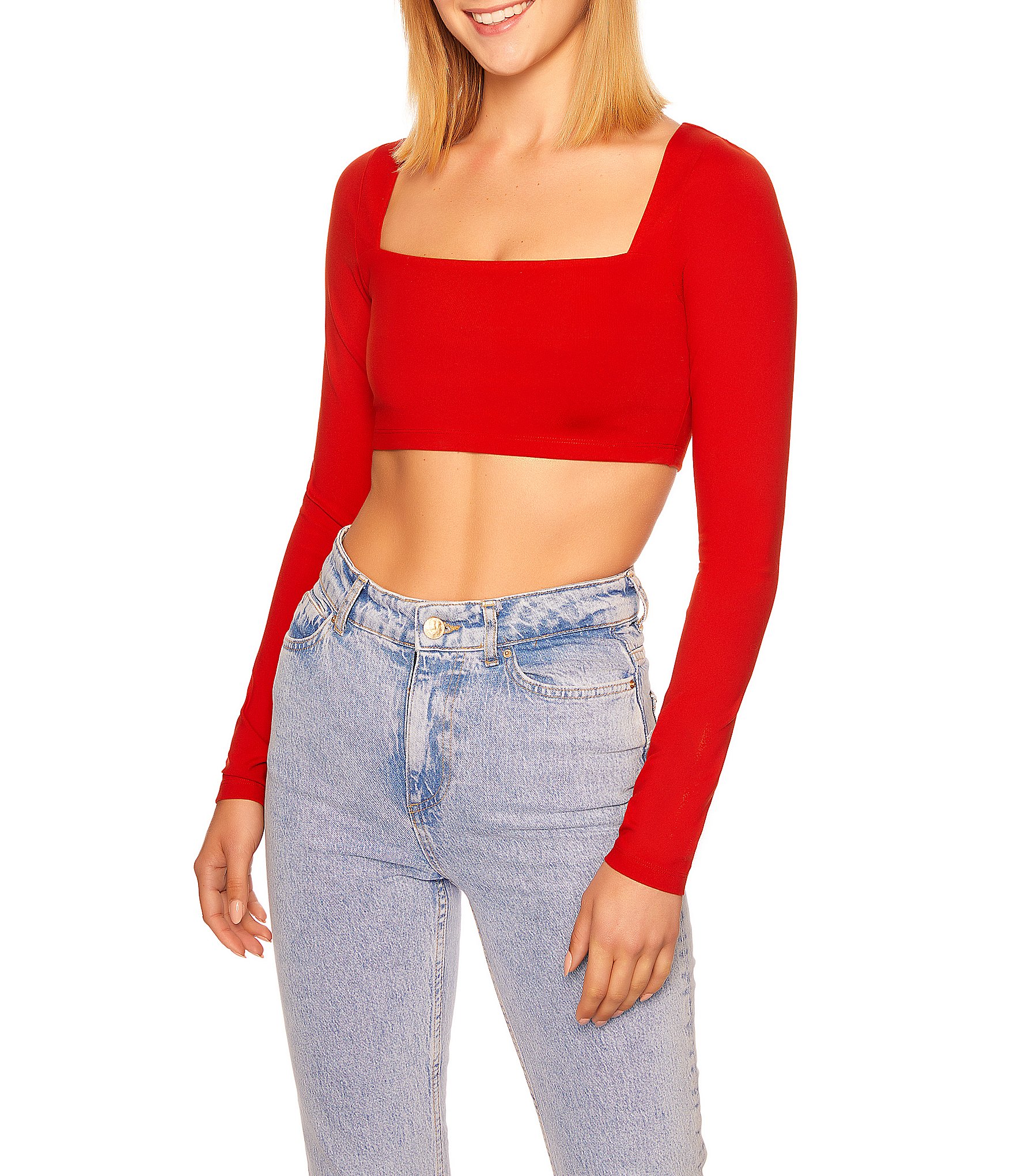 Square Neck Womens Crop Tops