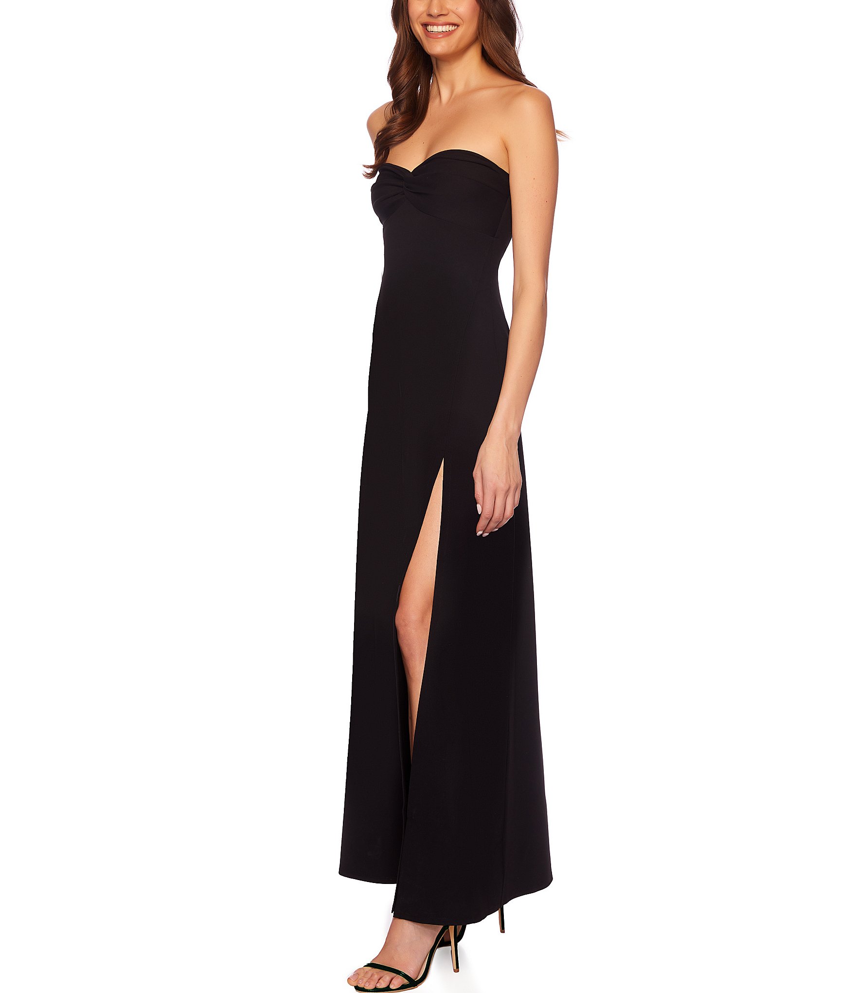 Susana Monaco Twist Front Strapless Dress in Fresh Water