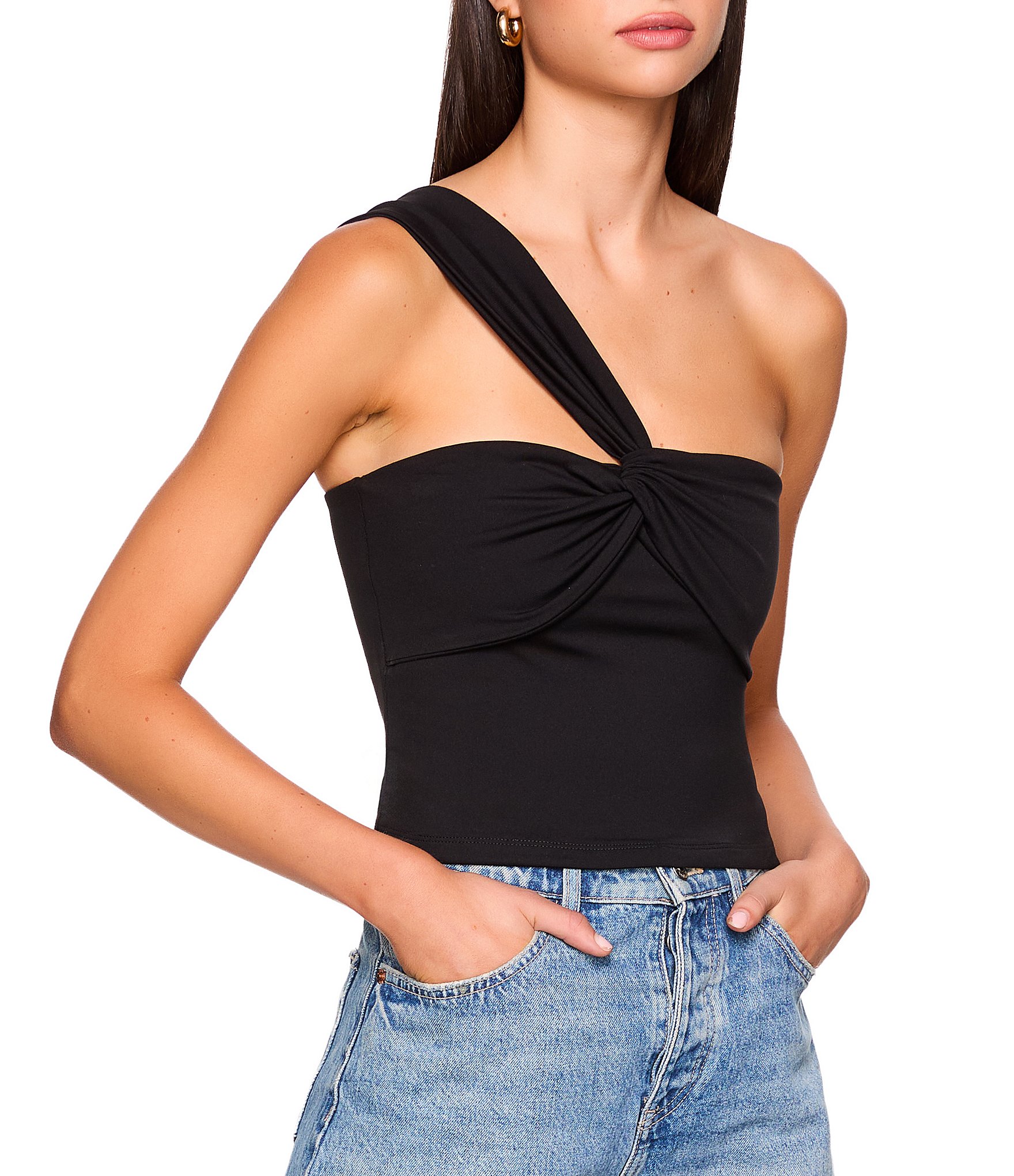 Susana Monaco Twisted One Arm Sleeveless Top