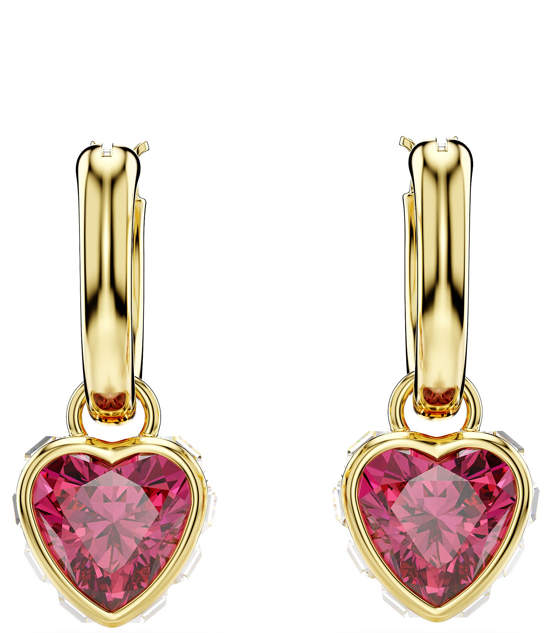 Swarovski Chroma Crystal Heart Drop Earrings