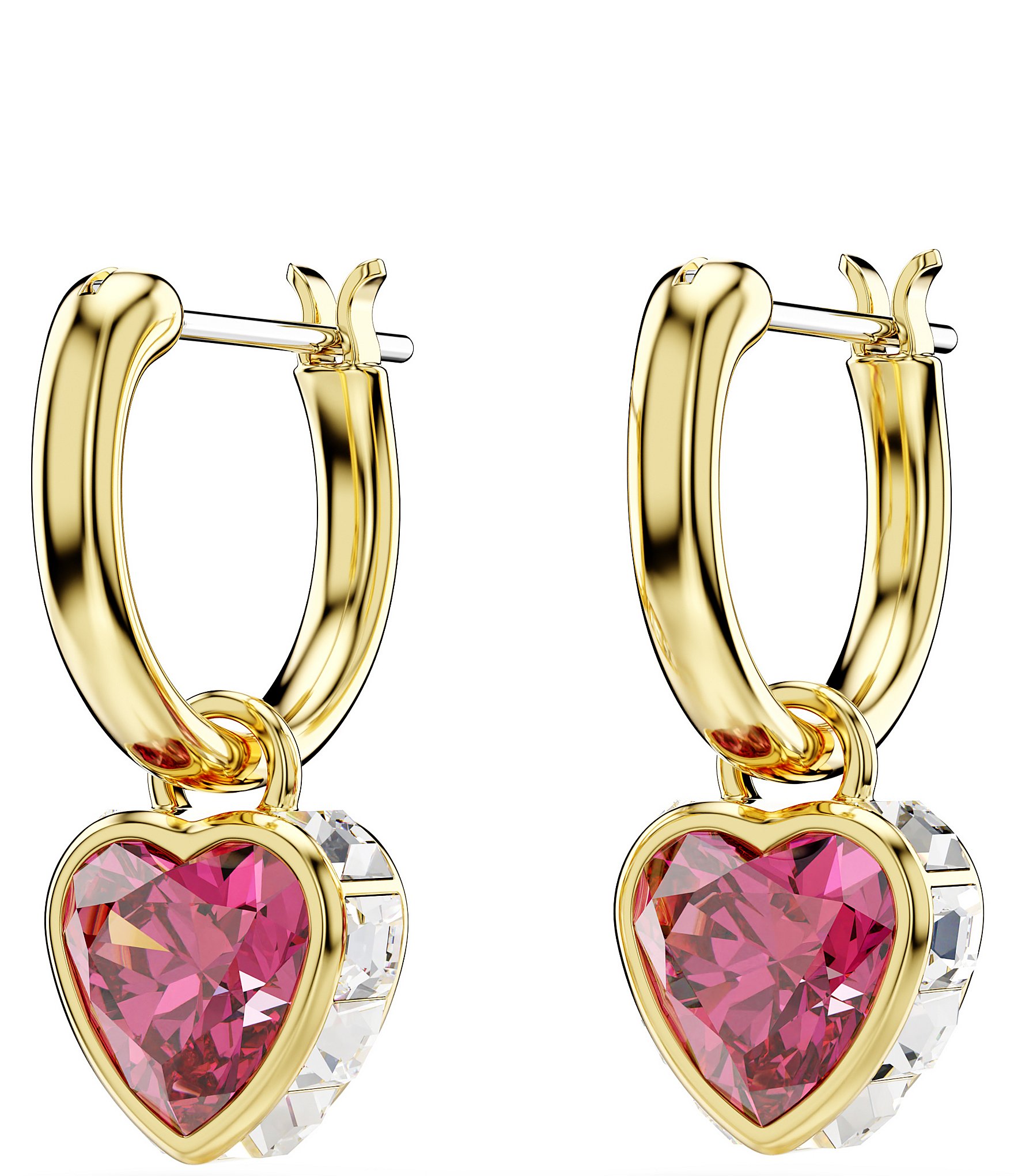 Swarovski Chroma Crystal Heart Drop Earrings