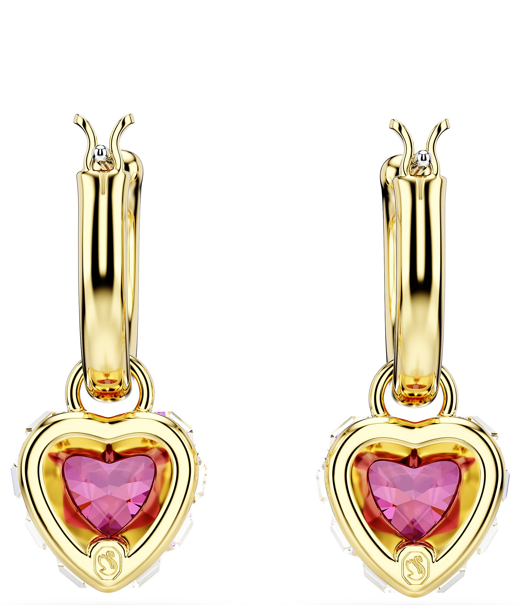 Swarovski Chroma Crystal Heart Drop Earrings