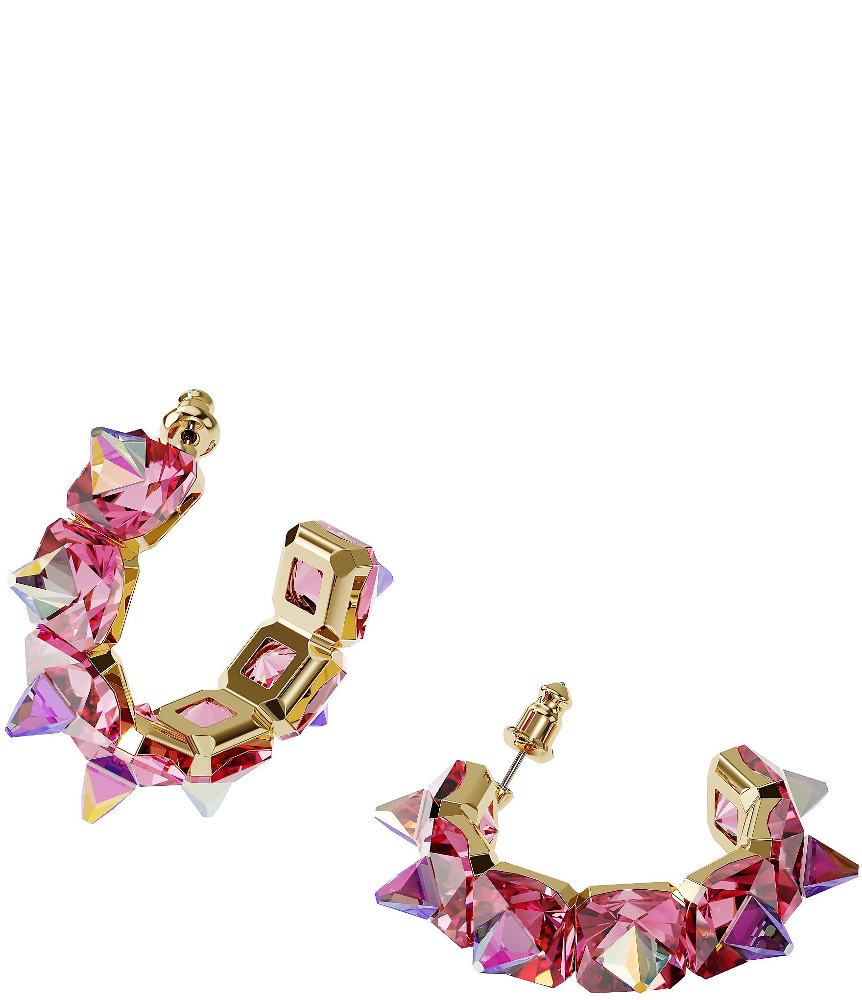 Swarovski Chroma Crystal Hoop Earrings