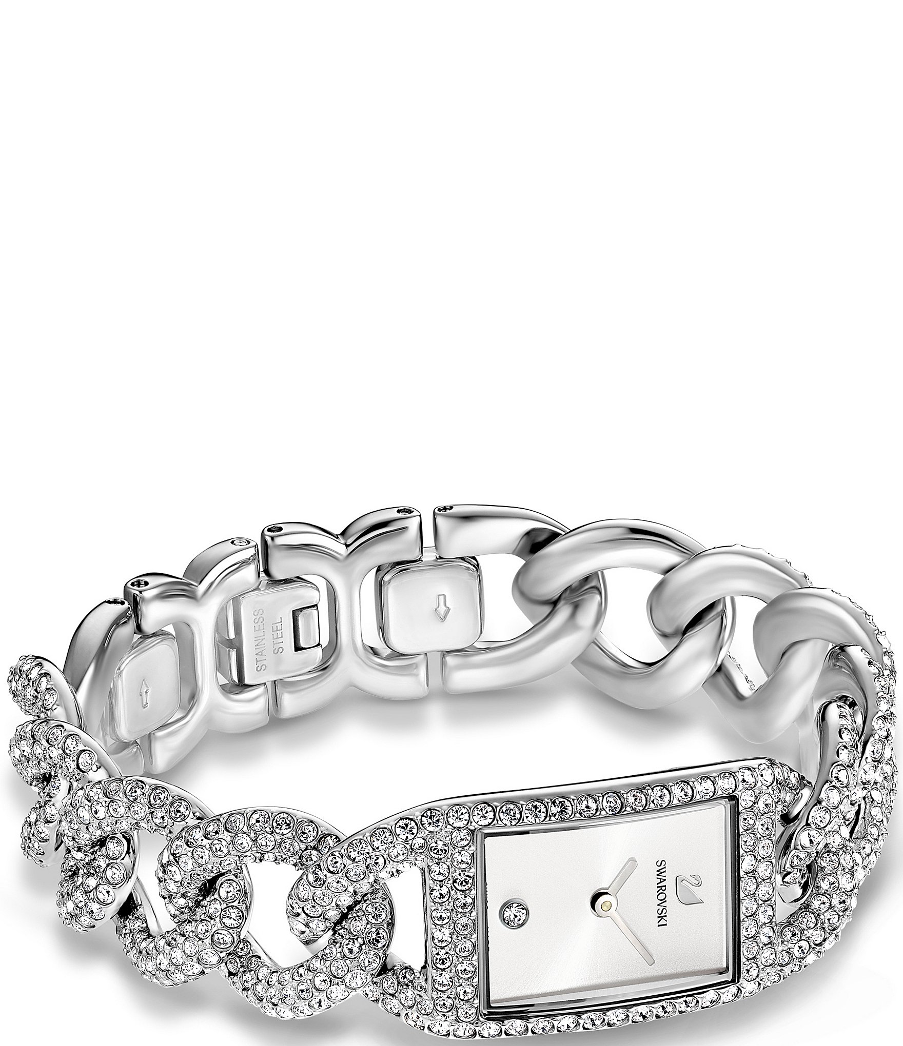 Swarovski Cocktail Silver Bracelet Watch