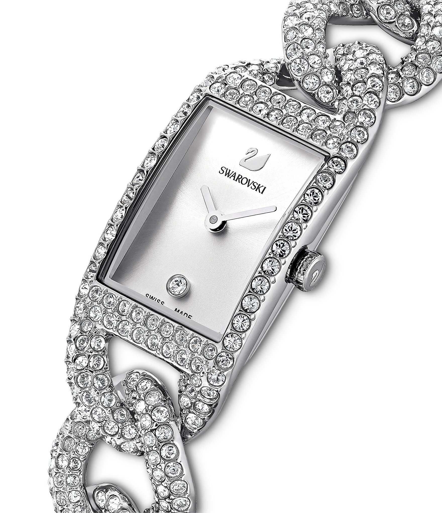 Swarovski Cocktail Silver Bracelet Watch