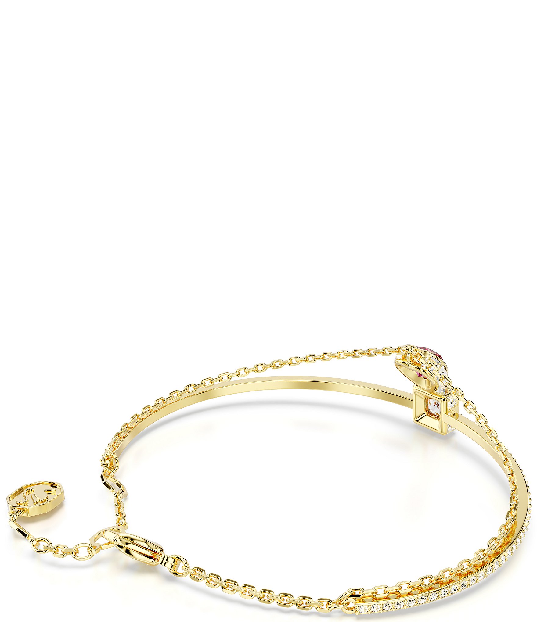 Swarovski Crystal Heart Shaped Chroma Bangle Bracelet