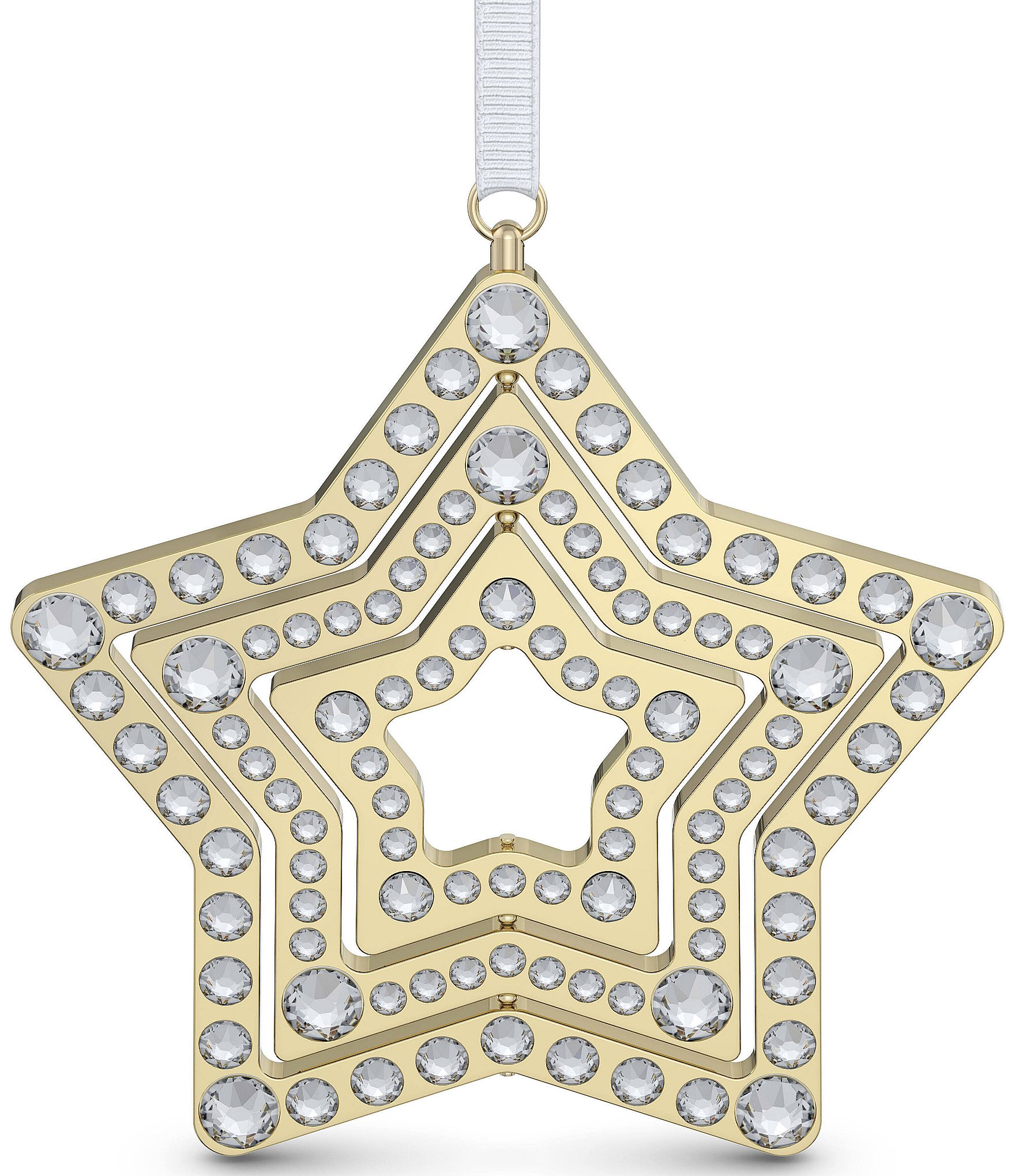 Swarovski Crystal Holiday Magic Large 3d Star Ornament Dillards 9123