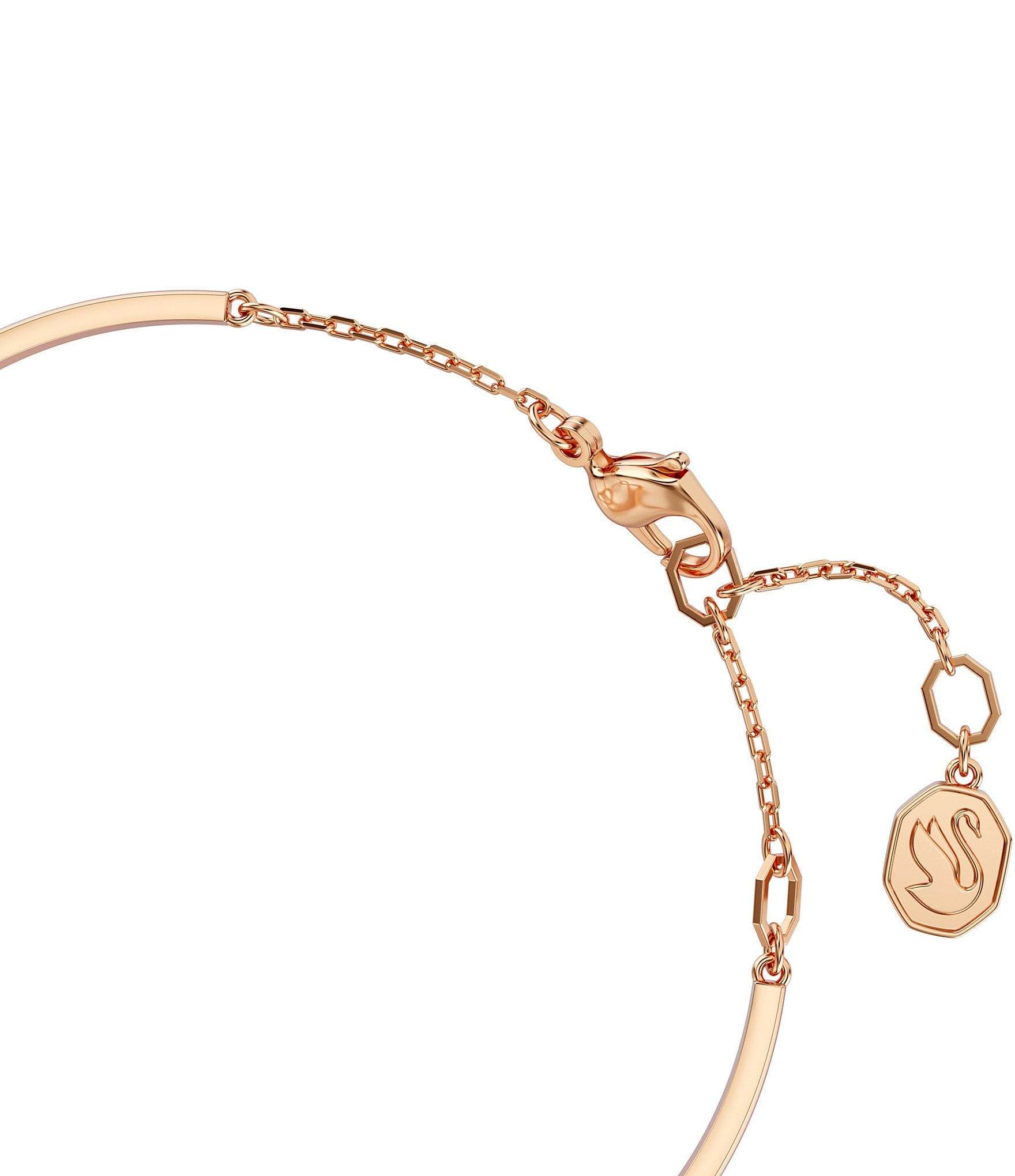 Swarovski Crystal Hyperbola Infinity Rose Gold Bangle Bracelet