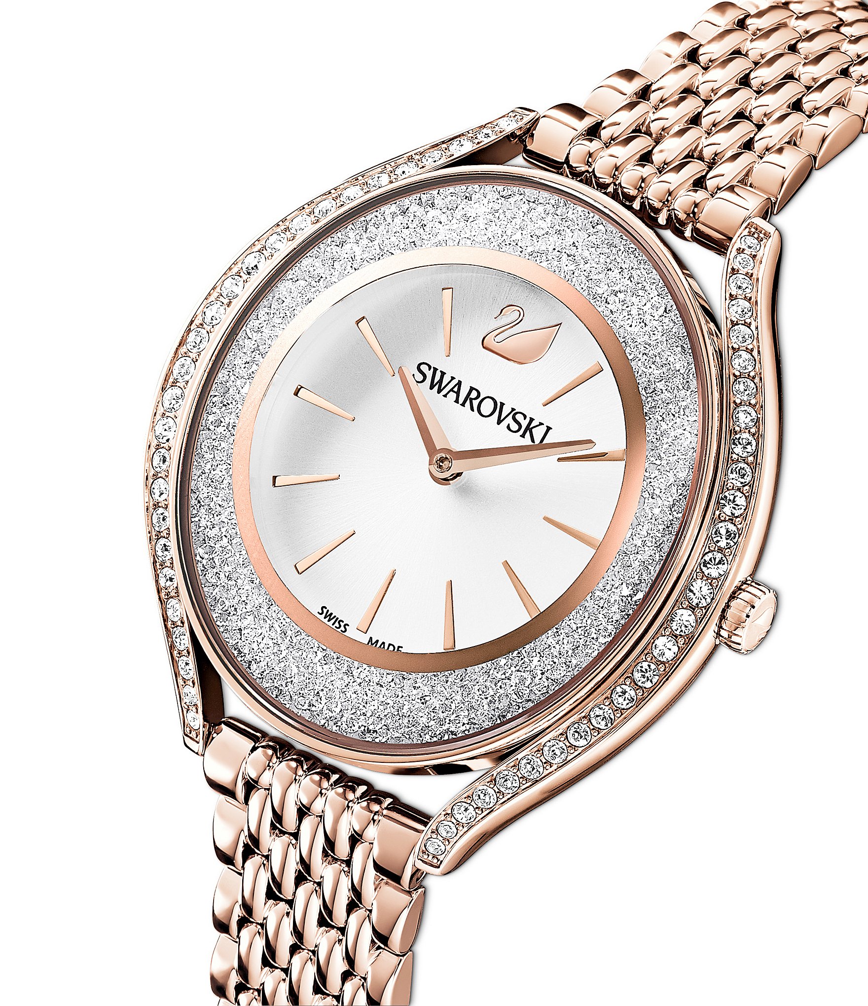 Swarovski Crystalline Aura Rose Gold Bracelet Watch