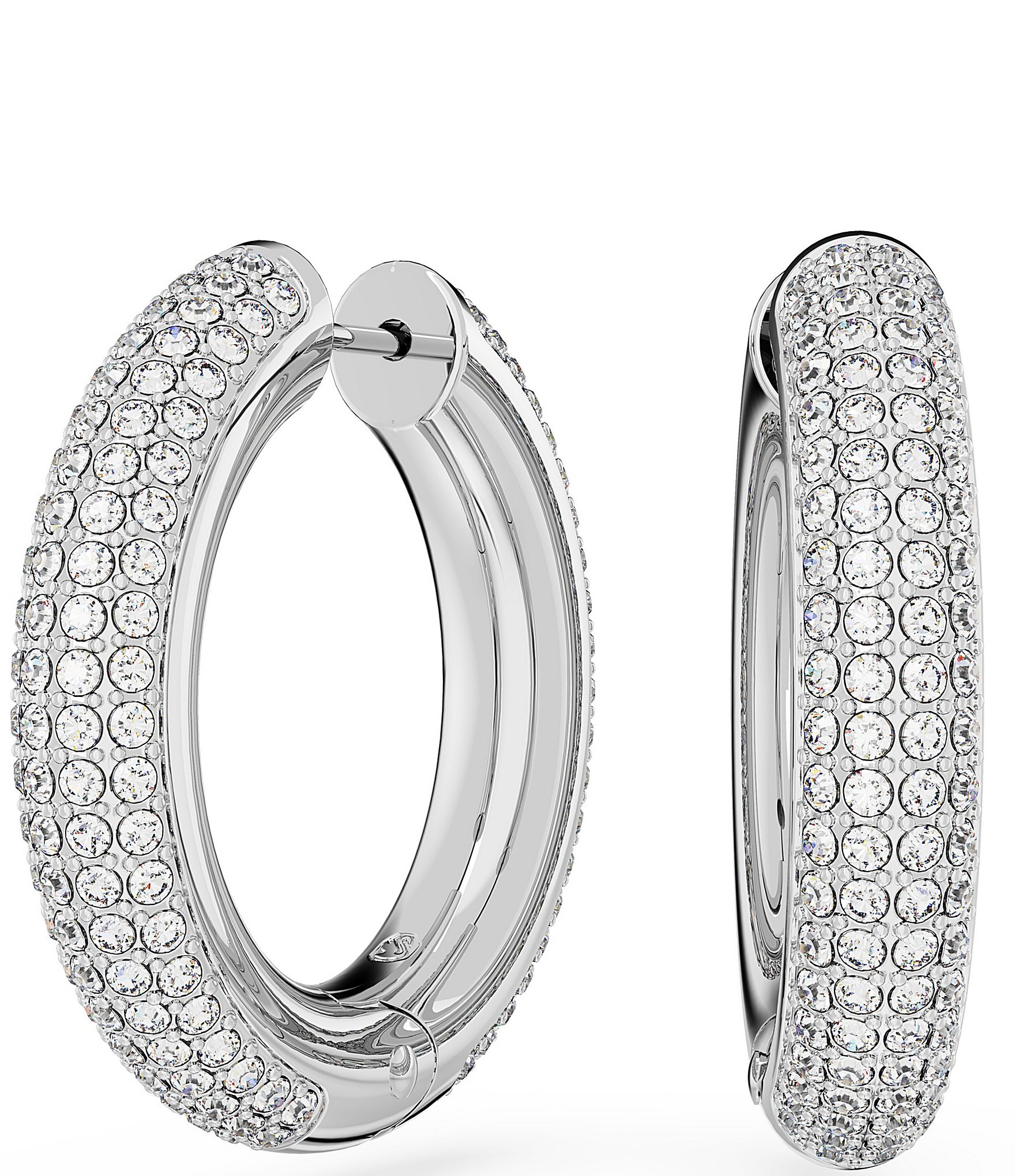 Swarovski Dextera Crystal Pave Hoop Earrings