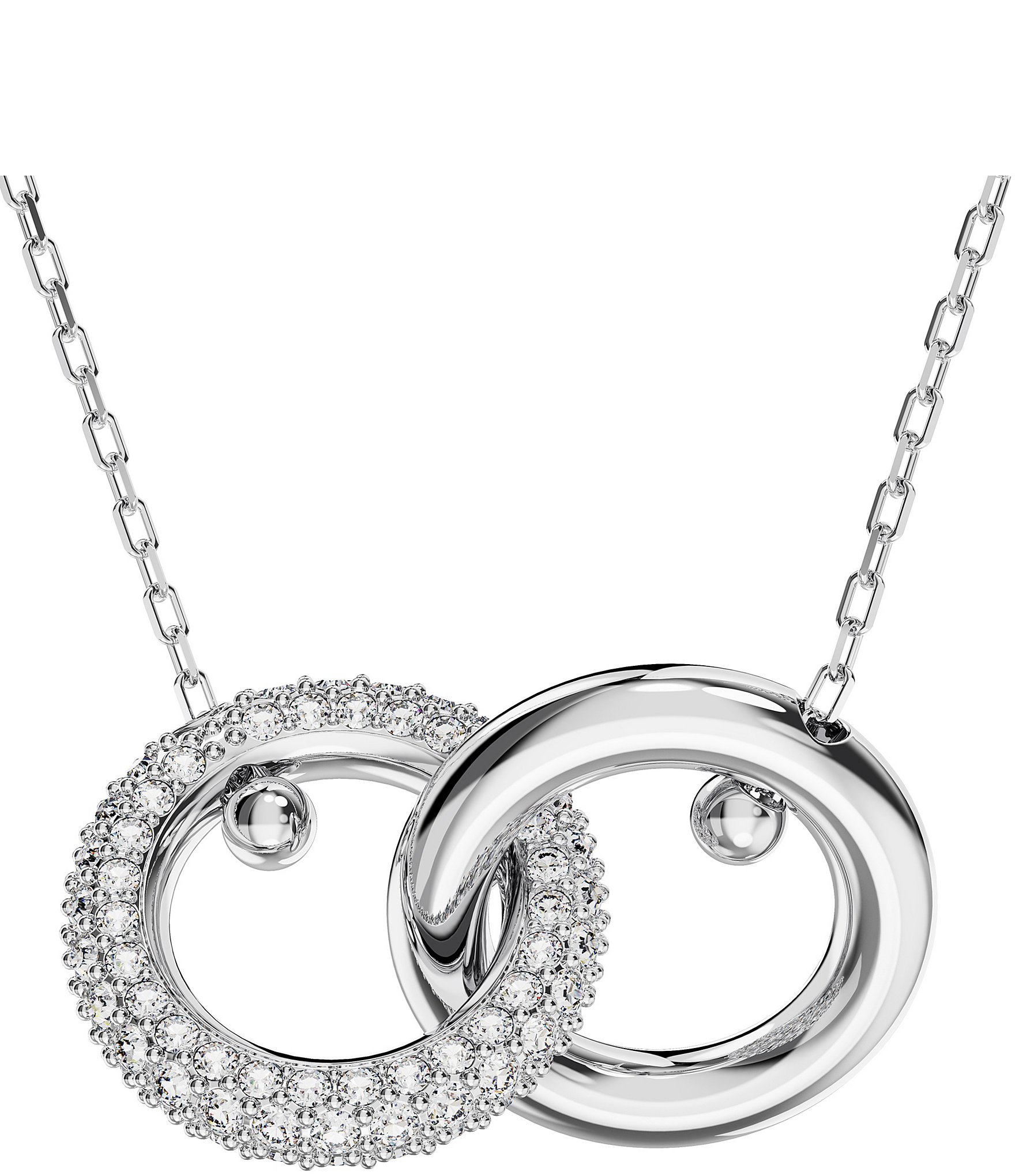 Swarovski Crystal Dextera Interlocking Loop Short Pendant Necklace