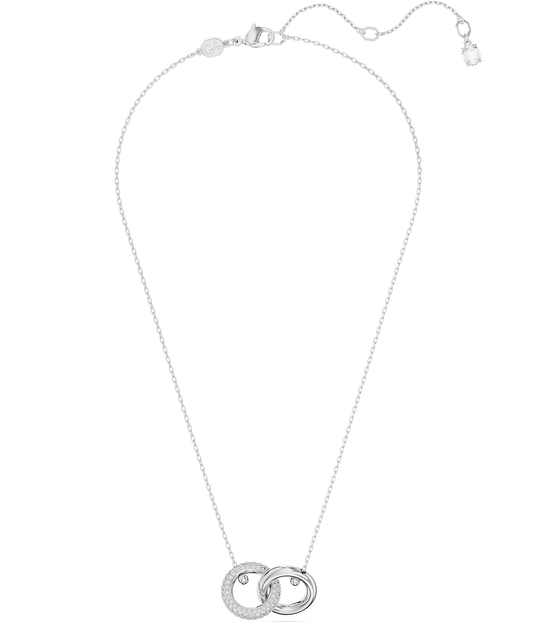 Swarovski Crystal Dextera Interlocking Loop Short Pendant Necklace