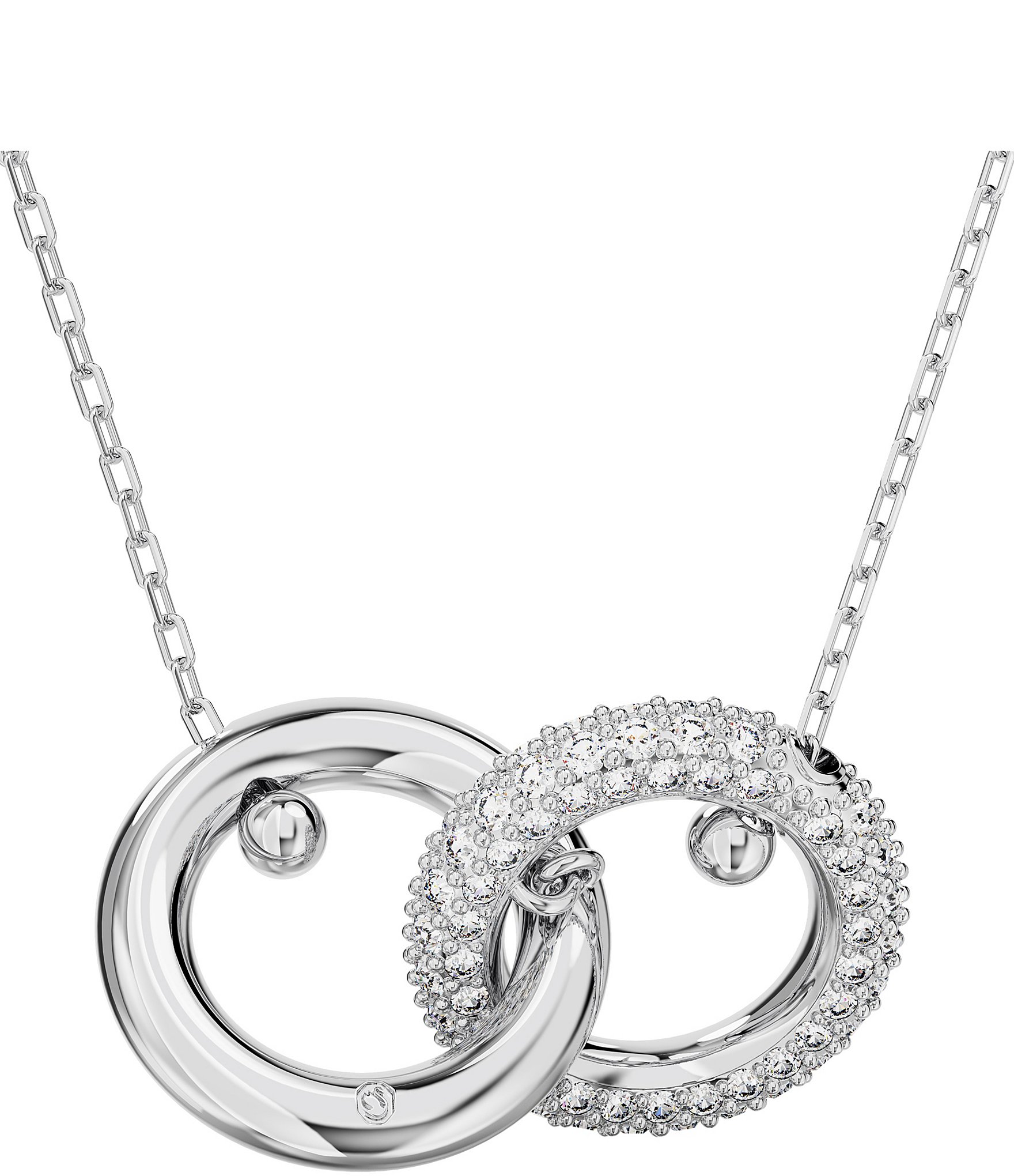 Swarovski Crystal Dextera Interlocking Loop Short Pendant Necklace