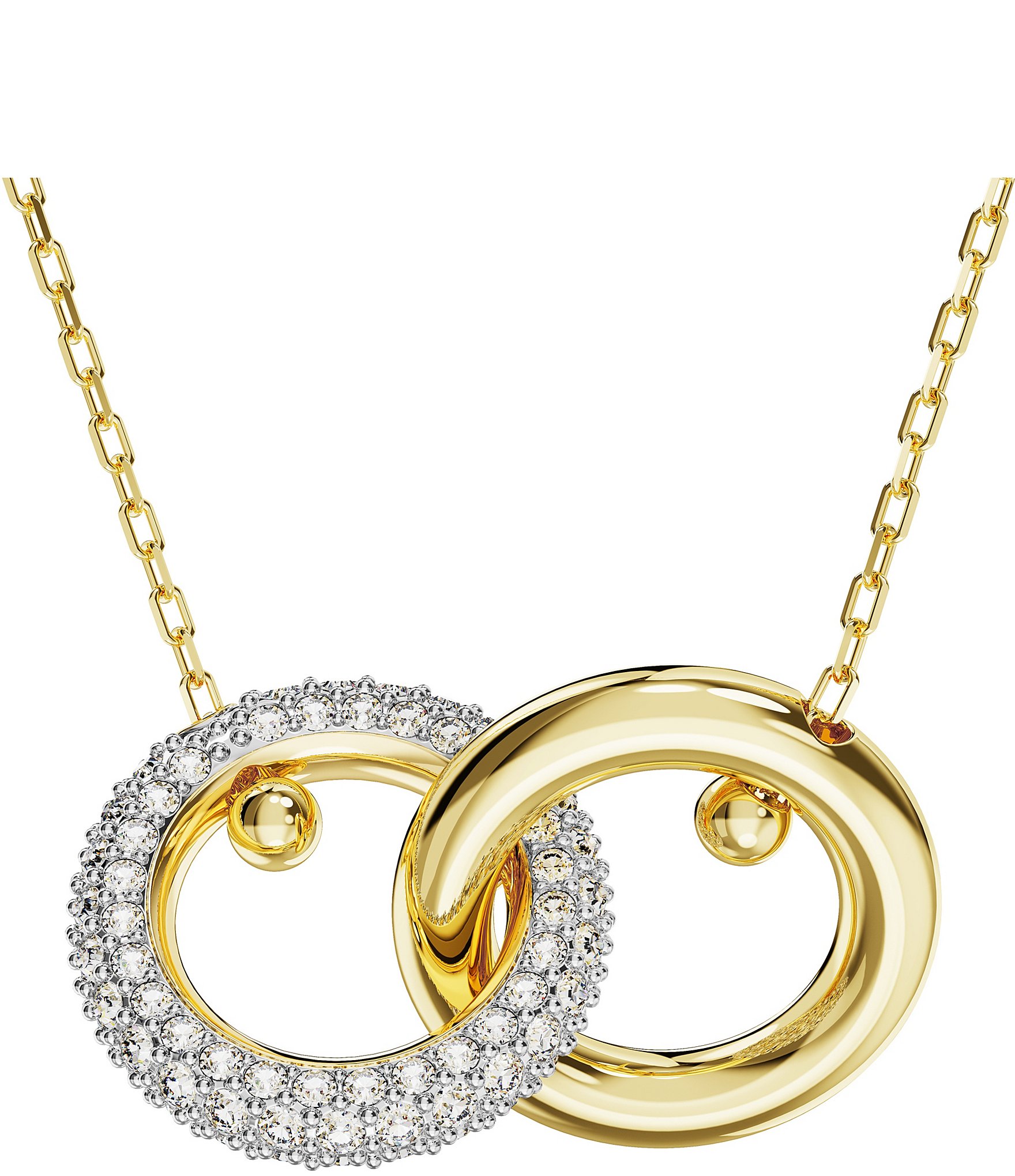 Swarovski Crystal Dextera Interlocking Loop Short Pendant Necklace