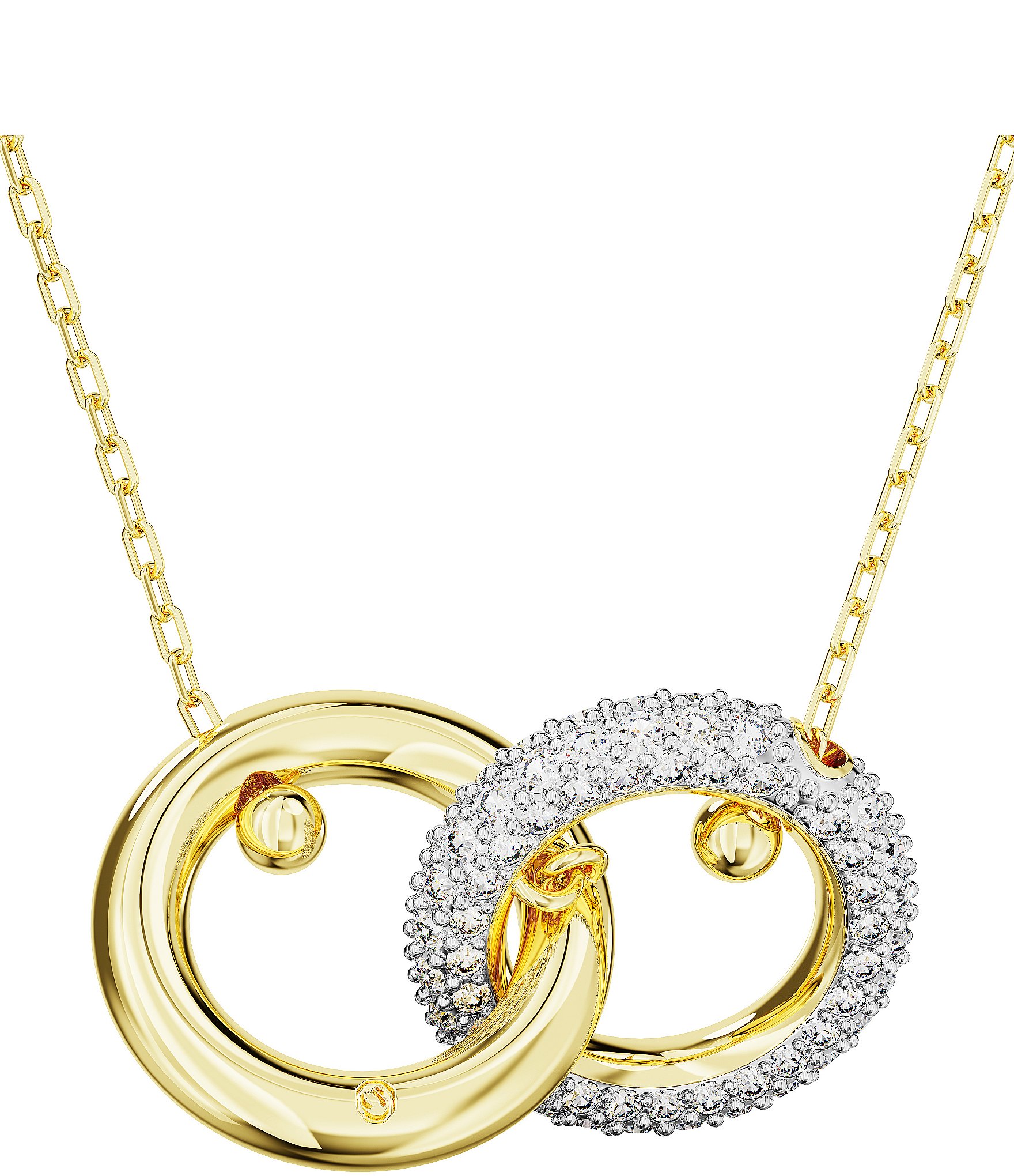 Swarovski Crystal Dextera Interlocking Loop Short Pendant Necklace