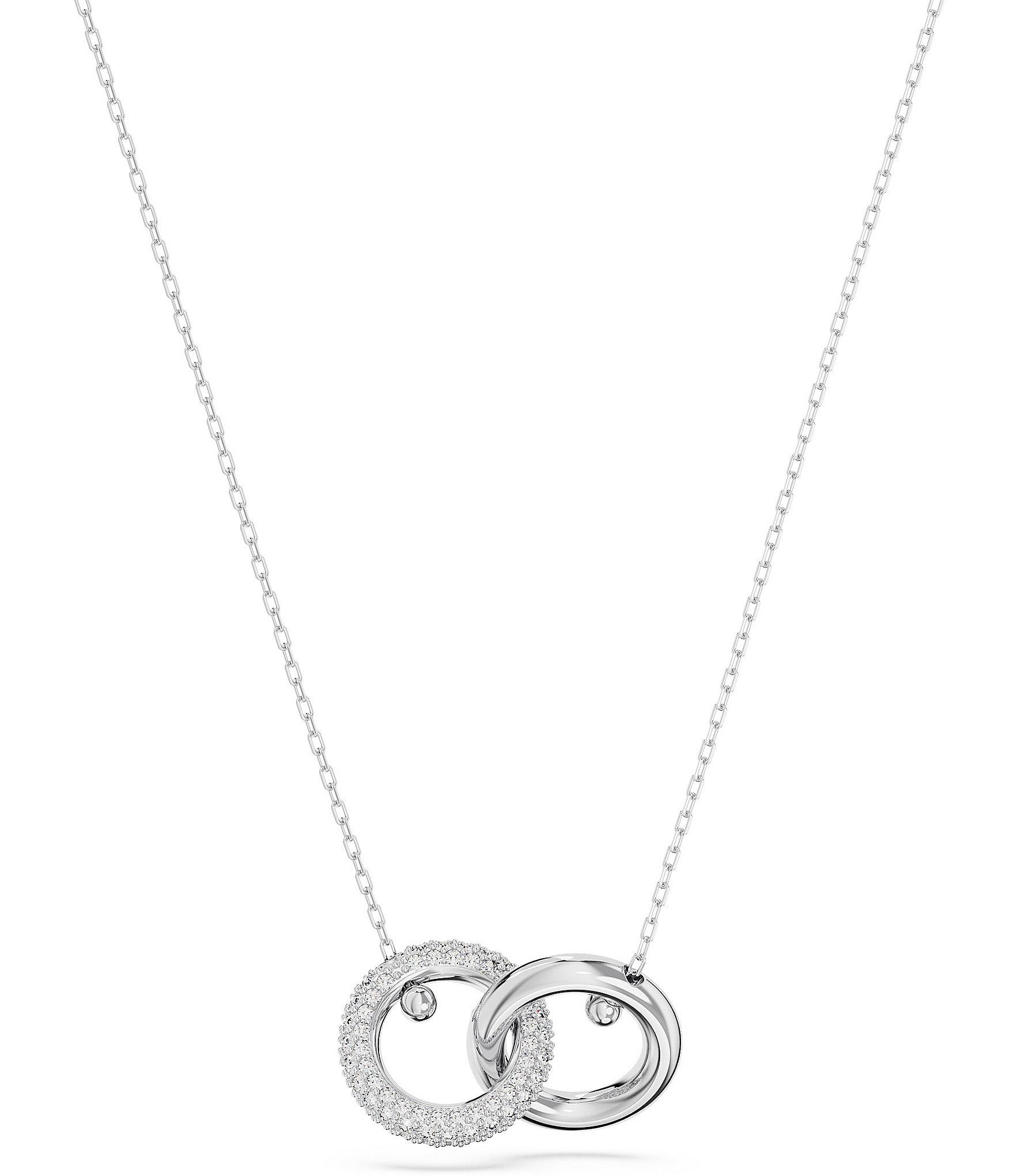 Swarovski Crystal Dextera Interlocking Loop Short Pendant Necklace