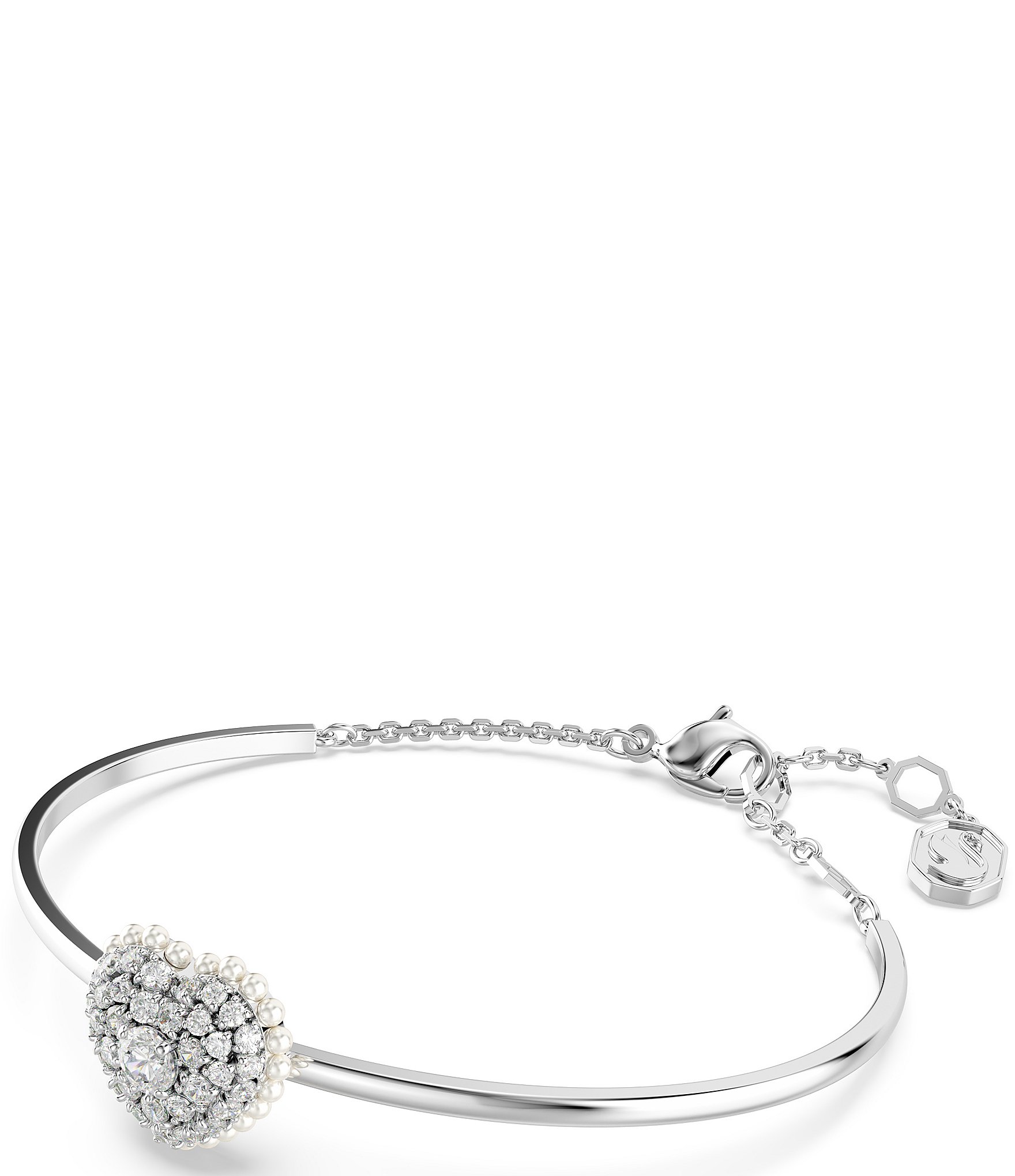 Swarovski Crystal Hyperbola Heart Bangle Bracelet