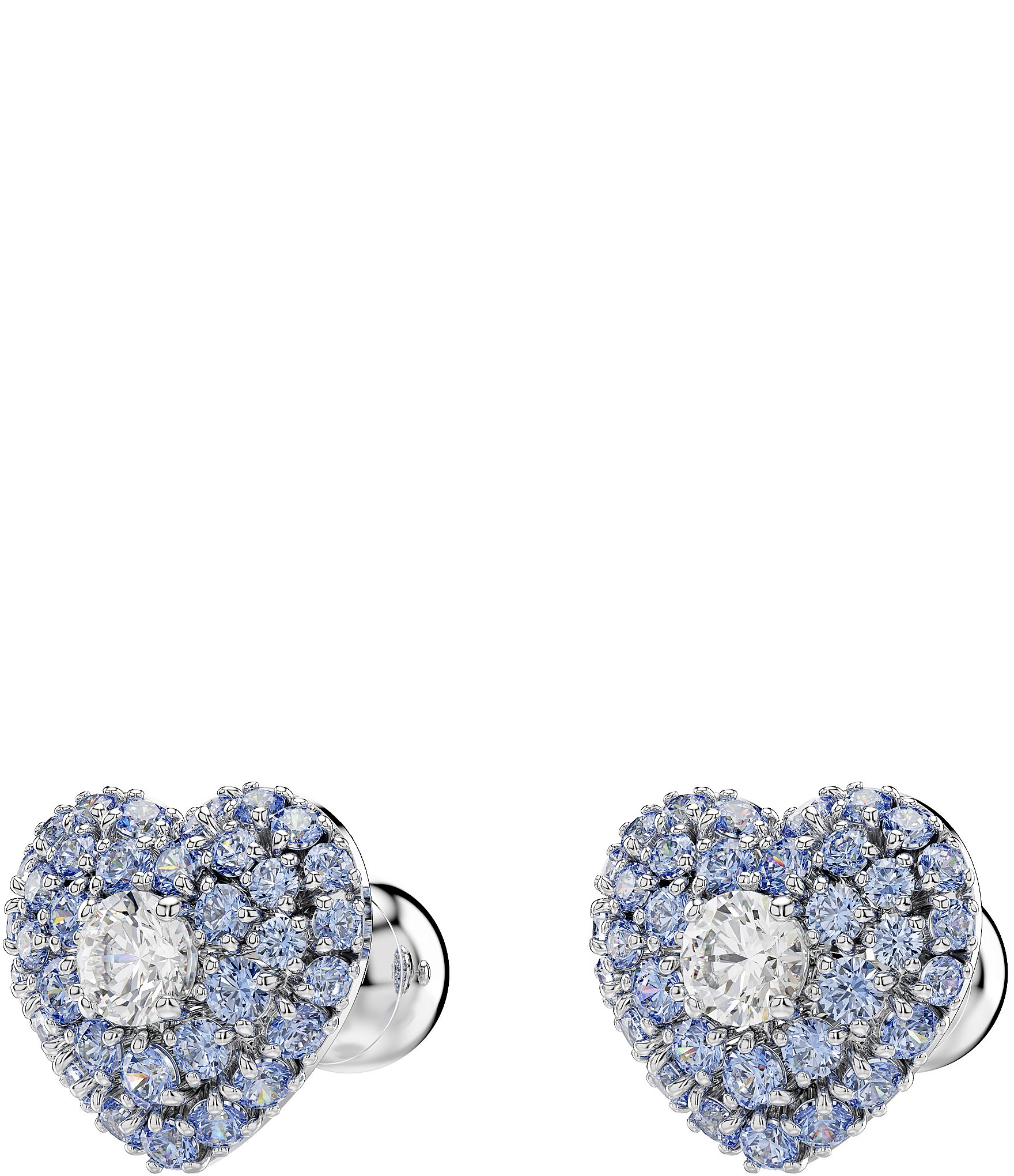 Swarovski Hyperbola Crystal Heart Stud Earrings