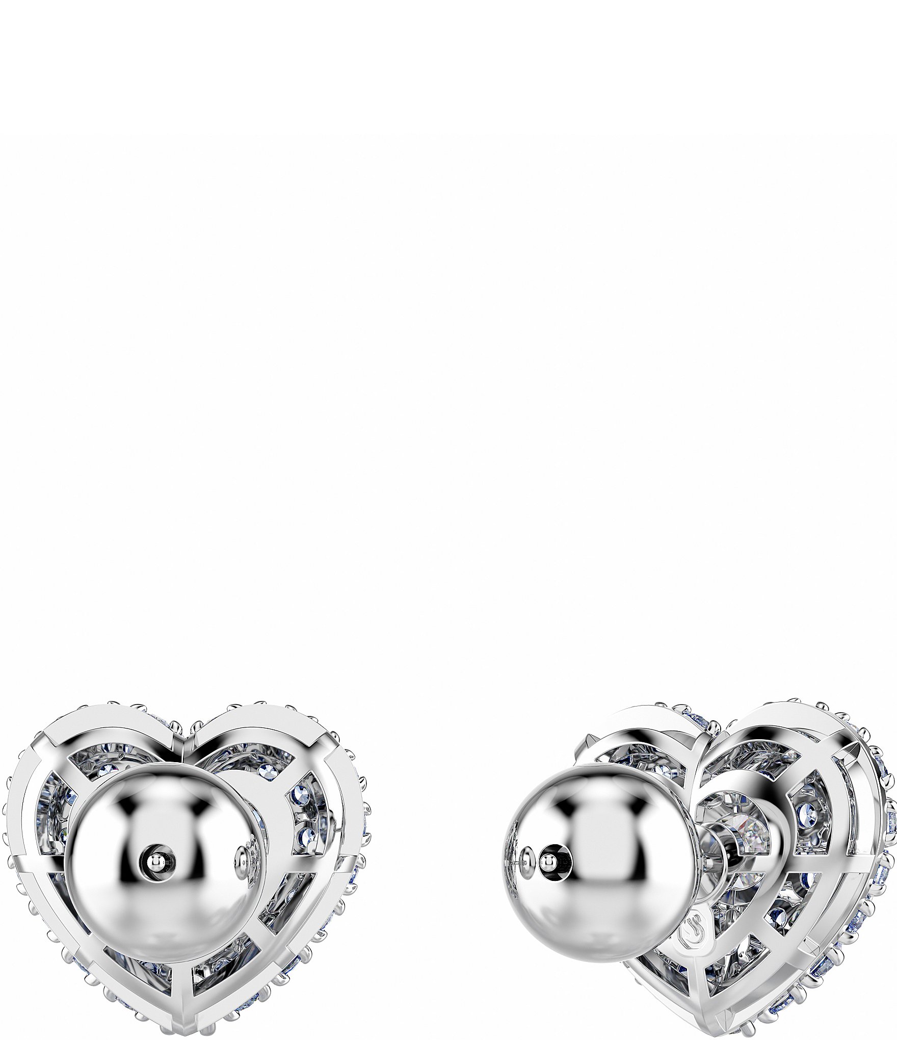 Swarovski Hyperbola Crystal Heart Stud Earrings