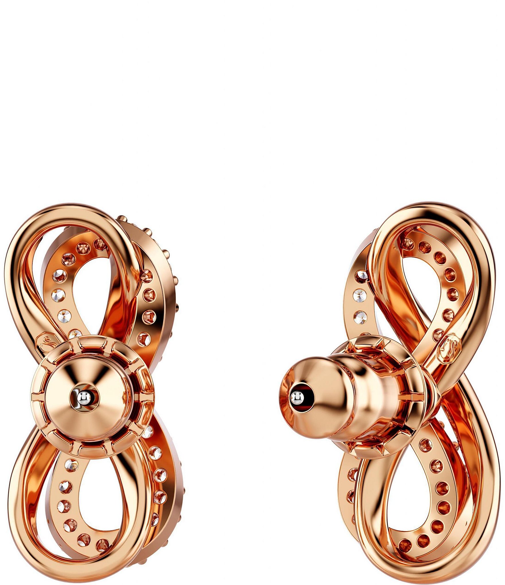 Swarovski Hyperbola Crystal Infinity Stud Earrings