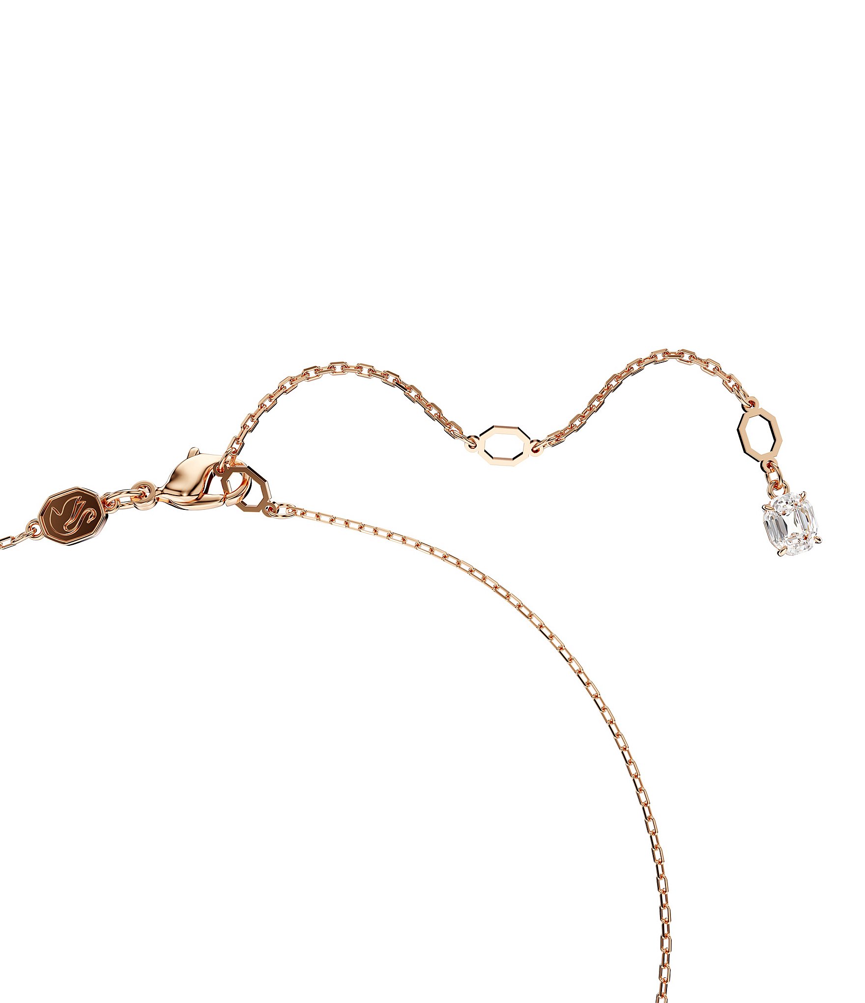 Swarovski Hyperbola Infinity Rose Gold Crystal Short Pendant Necklace