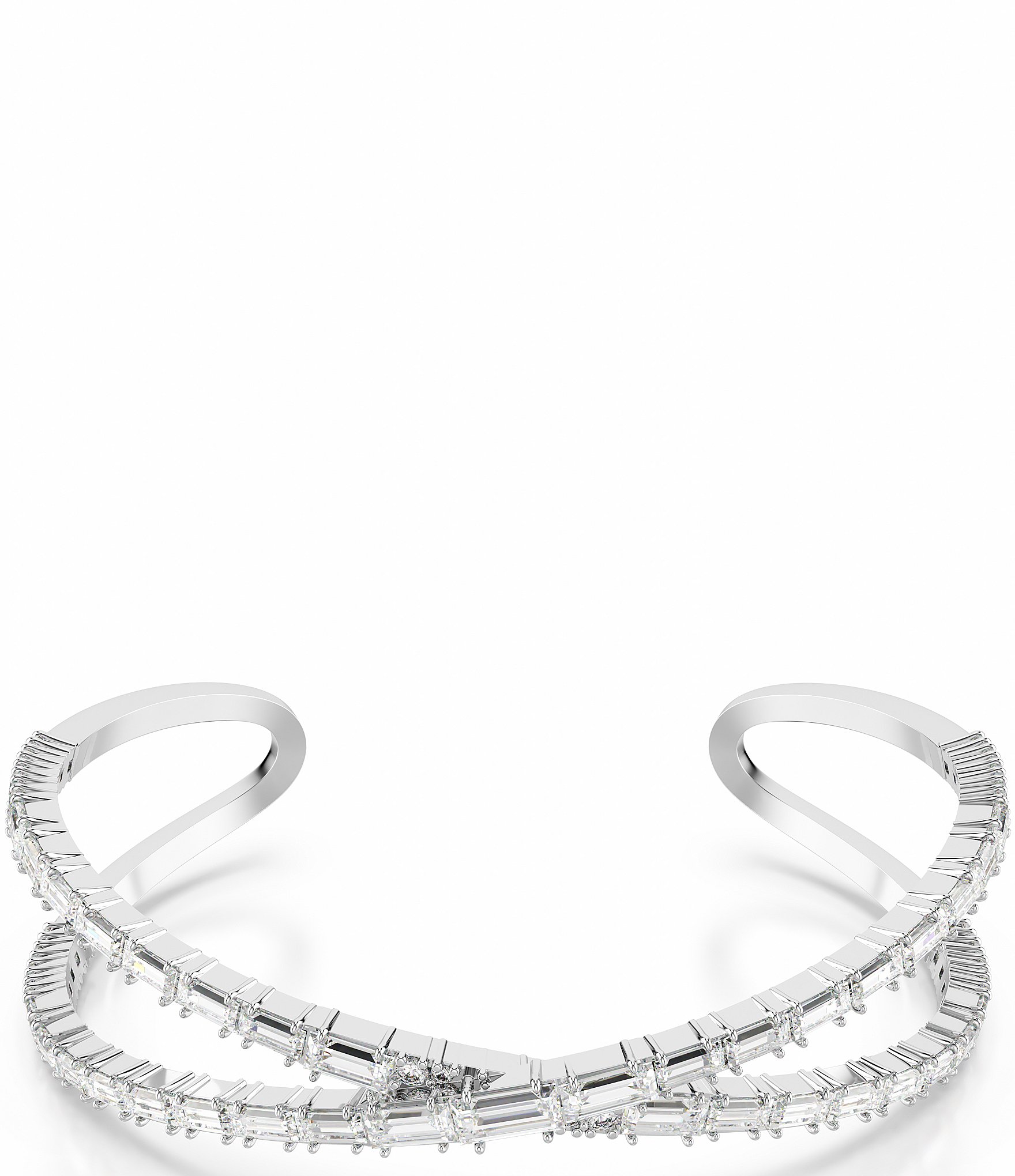 Swarovski Hyperbola Crystal Infinity Silver Cuff Bracelet | Dillard\'s