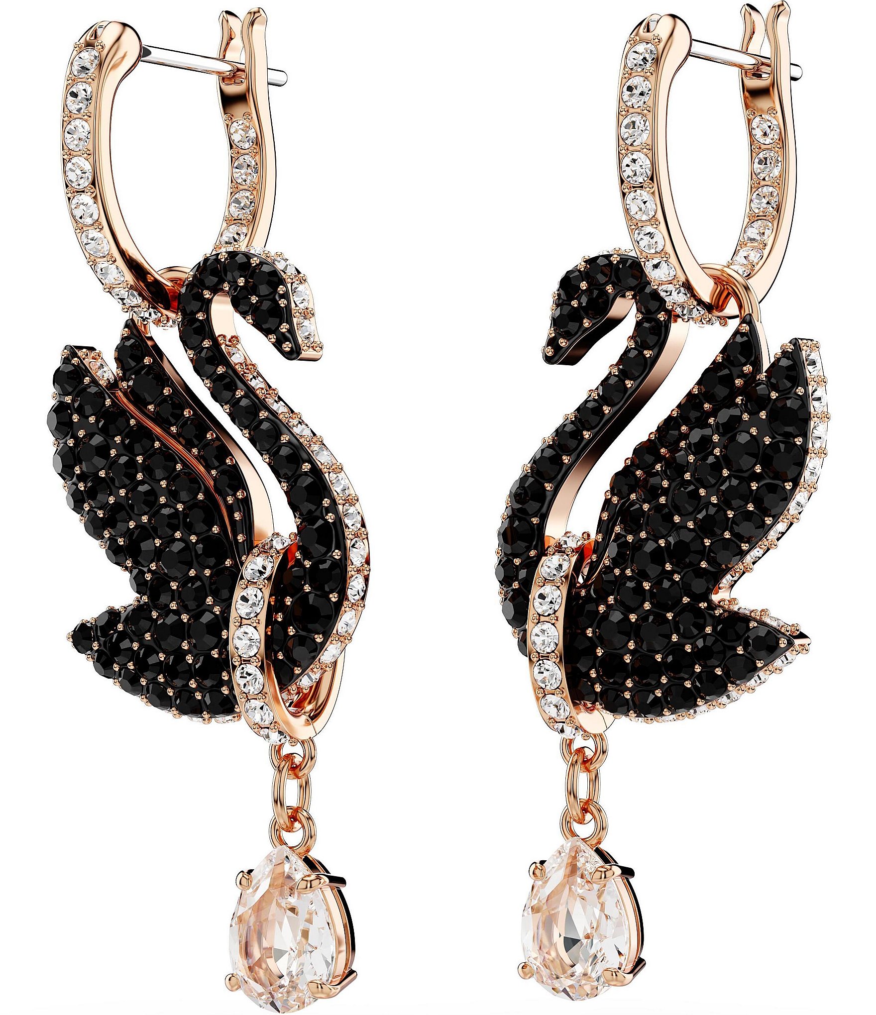 Swarovski Iconic Crystal Swan Drop Earrings