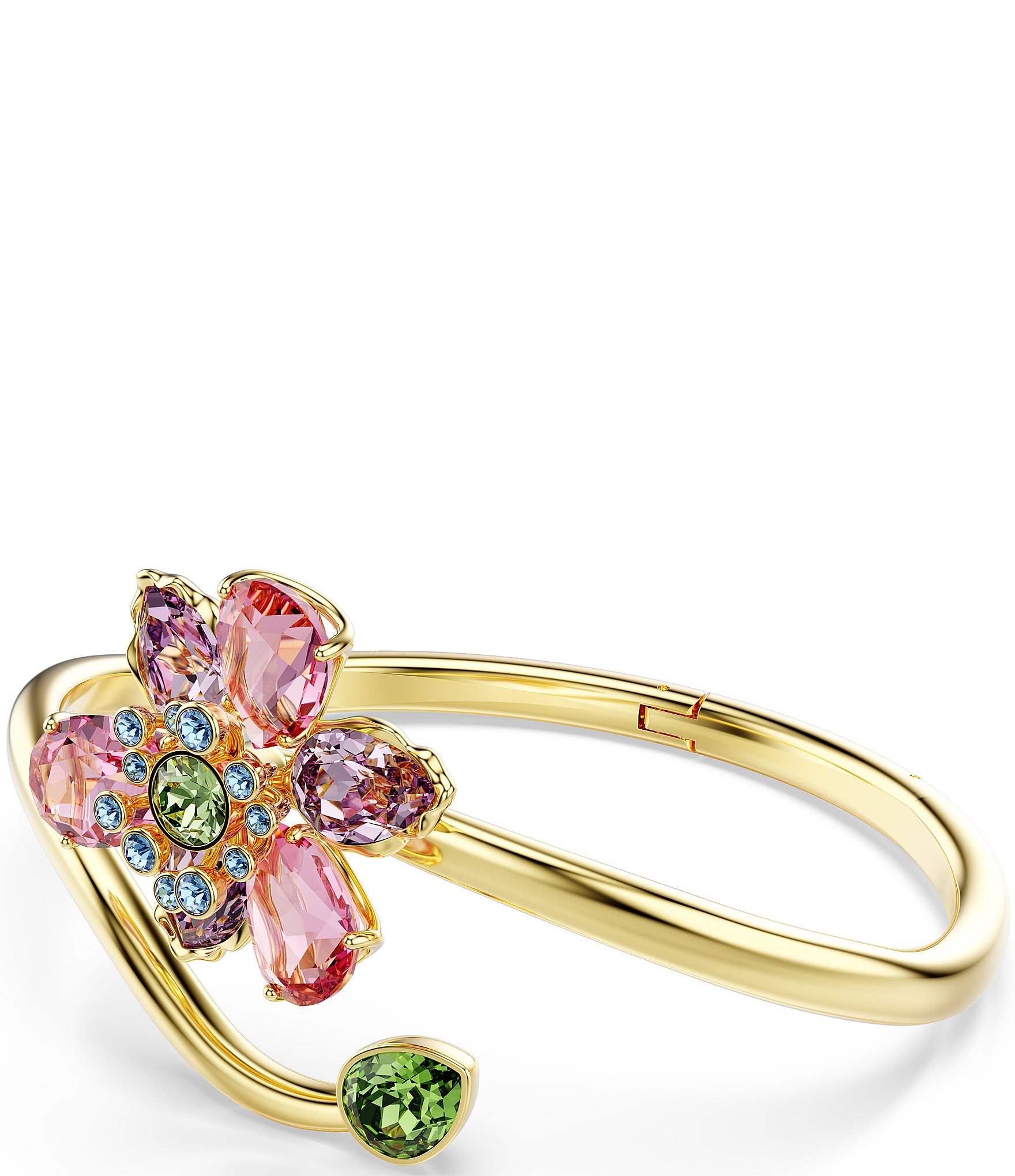 Swarovski Idyllia Multicolored Mixed Cut Flower Bangle Bracelet
