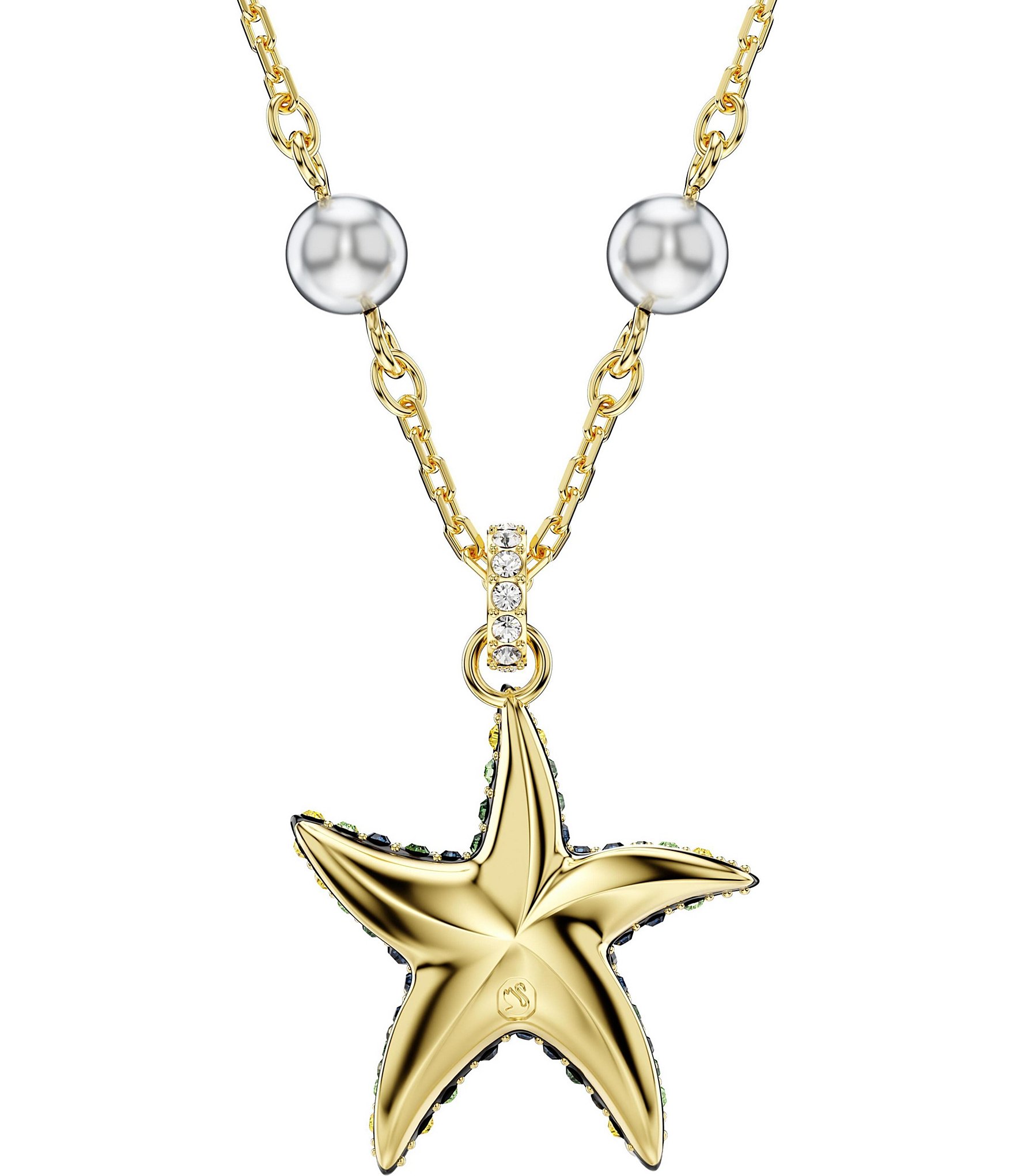 Swarovski Idyllia Starfish Crystal and Pearl Short Pendant Necklace