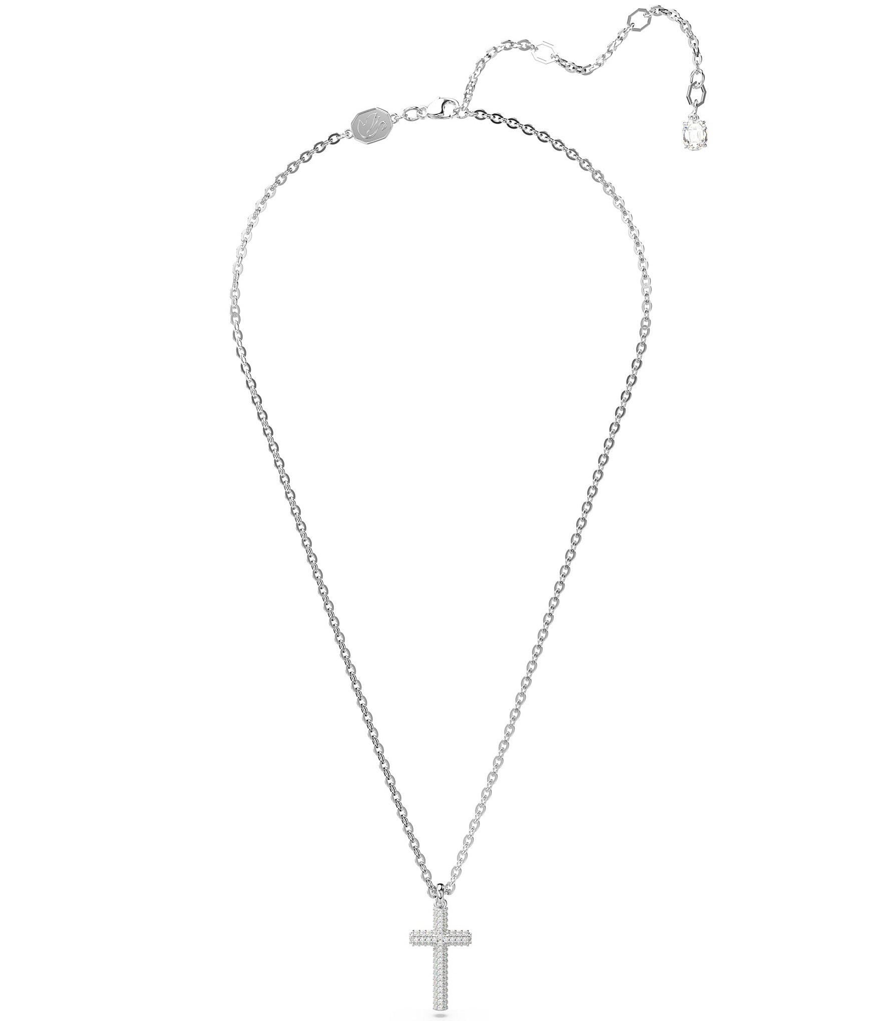 Swarovski Insigne Collection Pave Cross Crystal Short Pendant Necklace