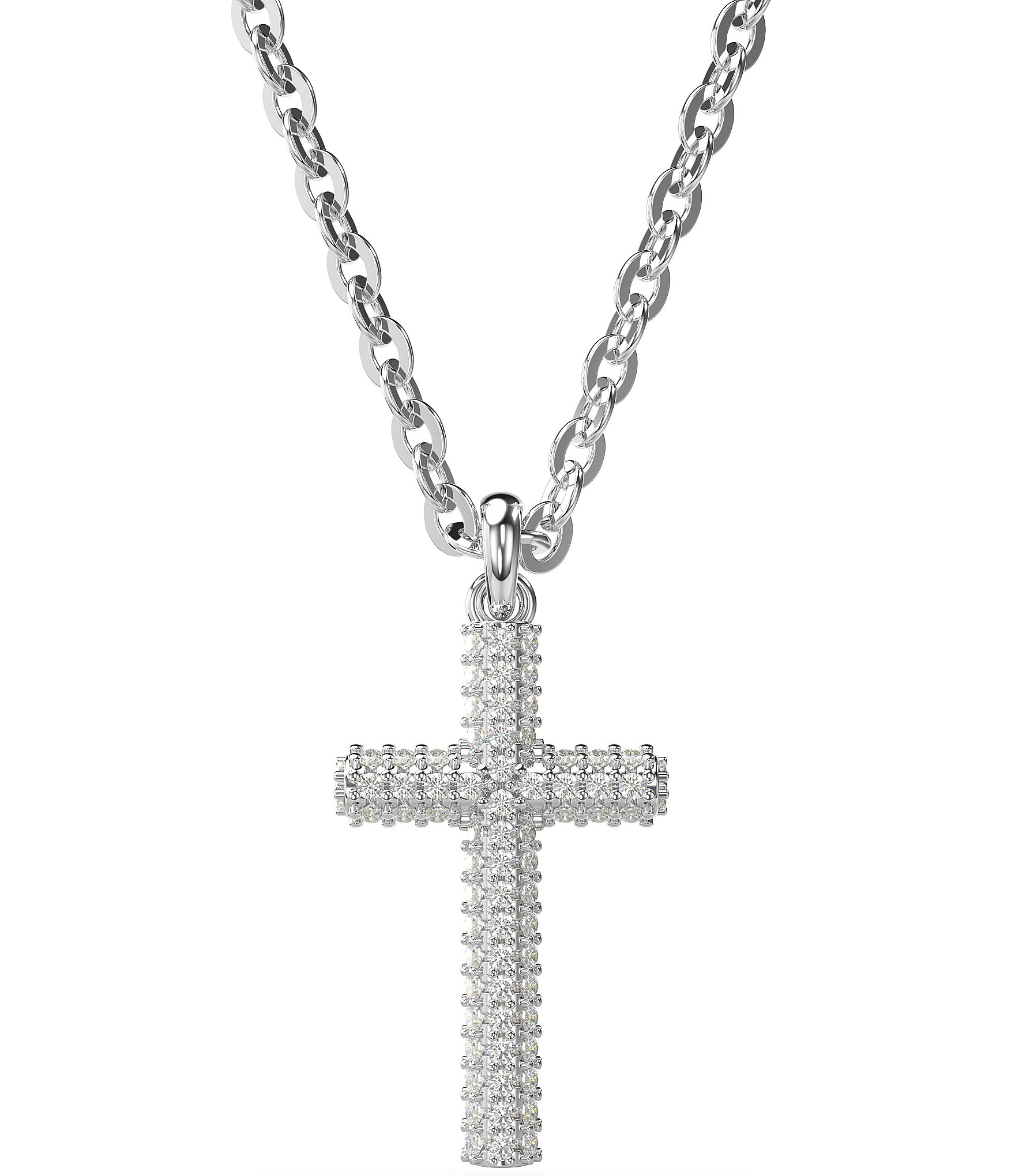 Swarovski Insigne Collection Pave Cross Crystal Short Pendant Necklace