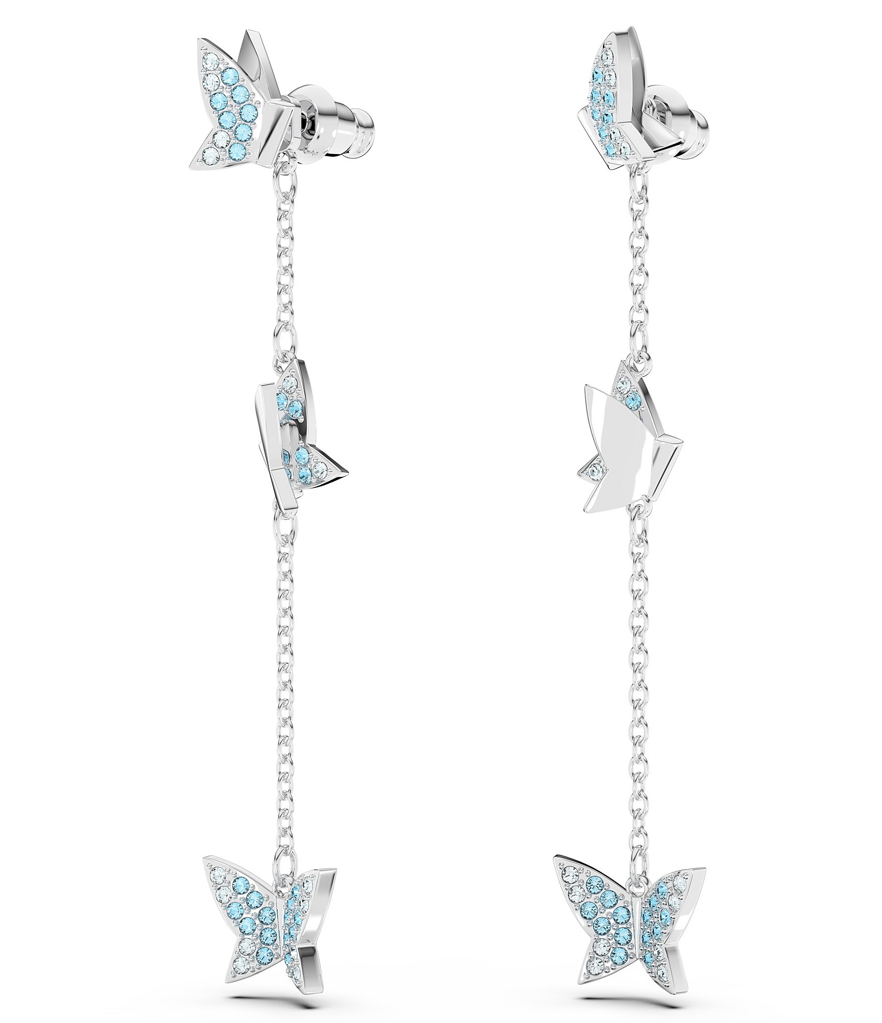 Swarovski Lilia Blue Butterfly Crystal Drop Earrings