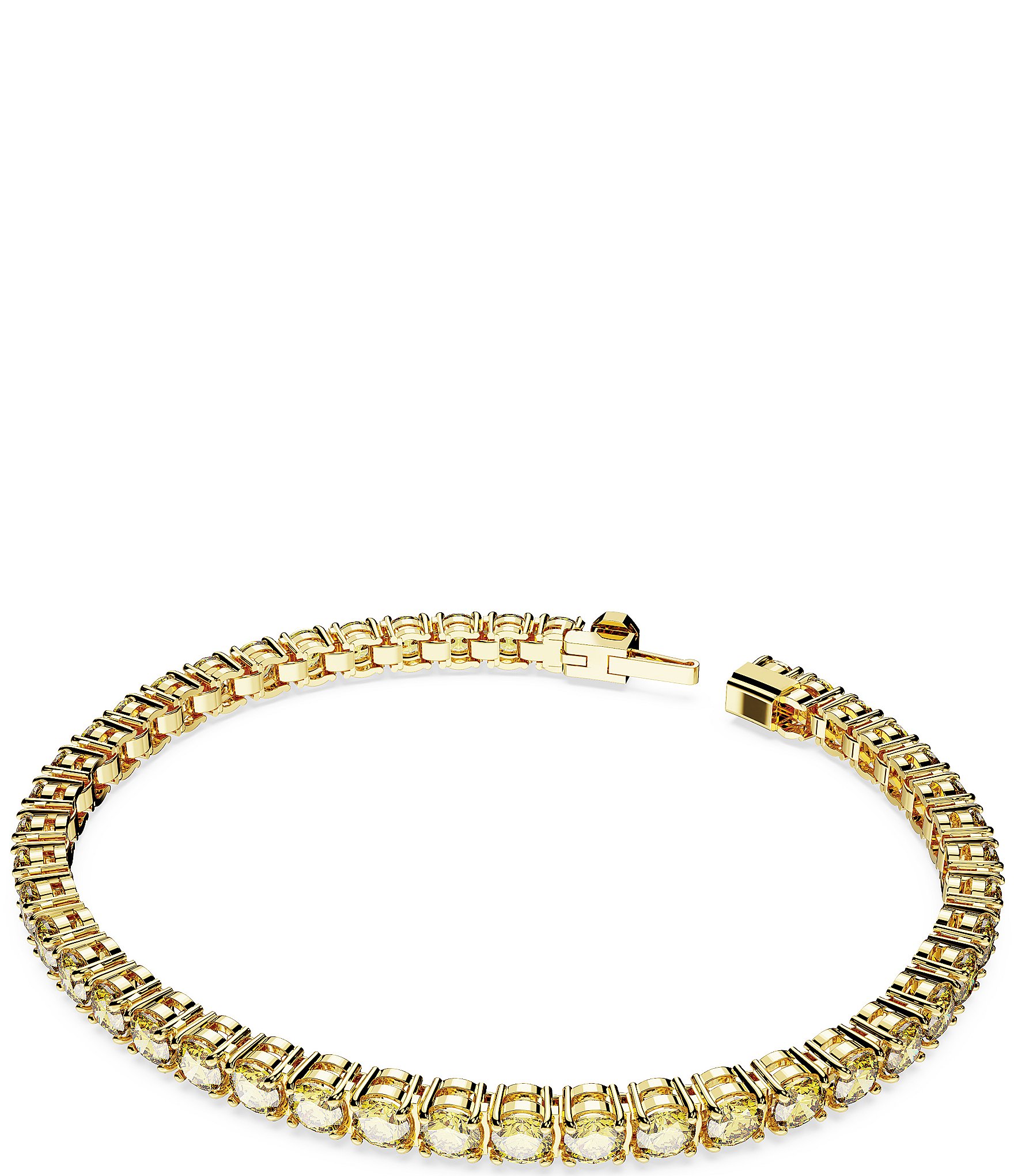 Swarovski Matrix Canary Tennis Crystal Line Bracelet