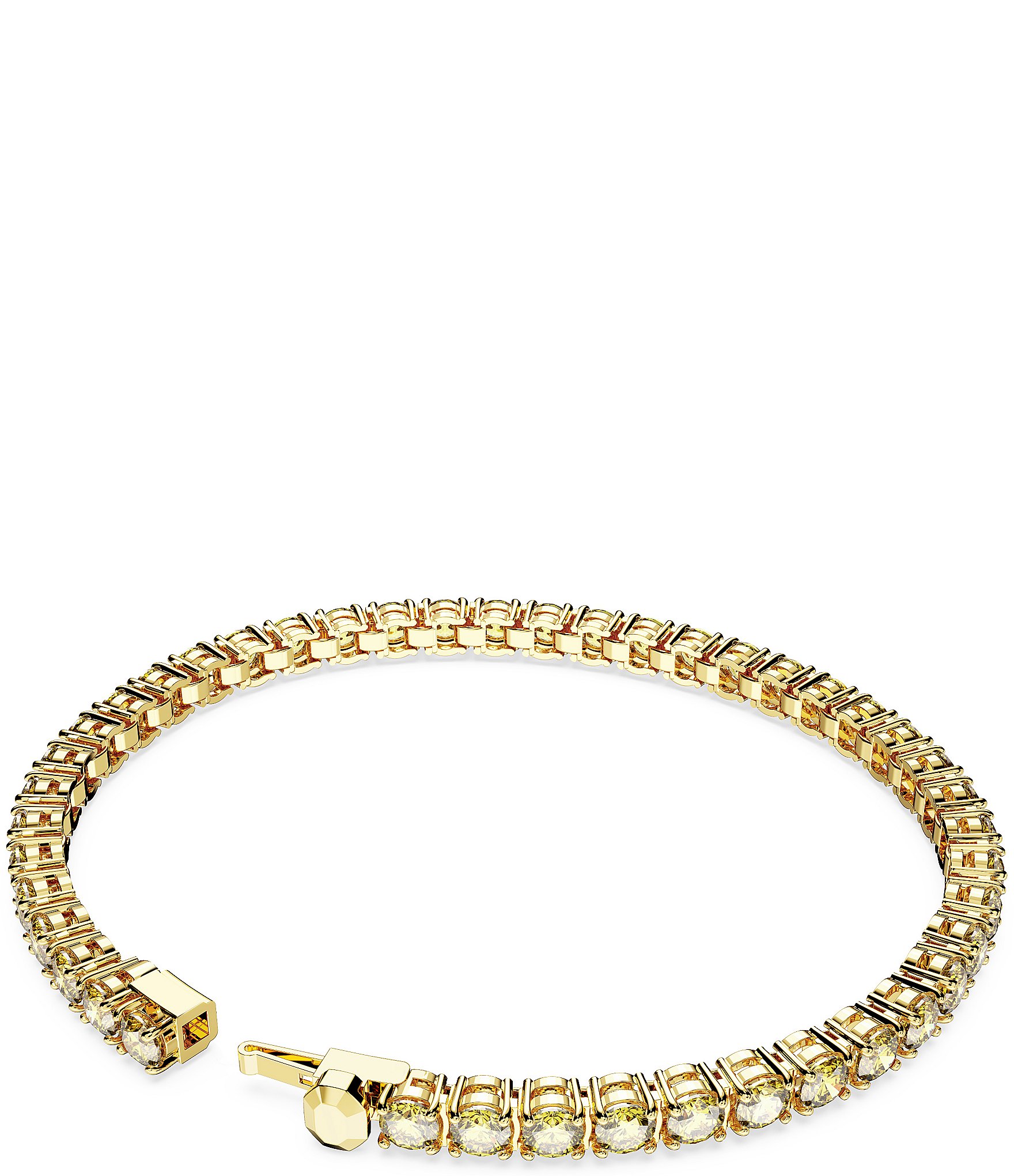 Swarovski Matrix Canary Tennis Crystal Line Bracelet