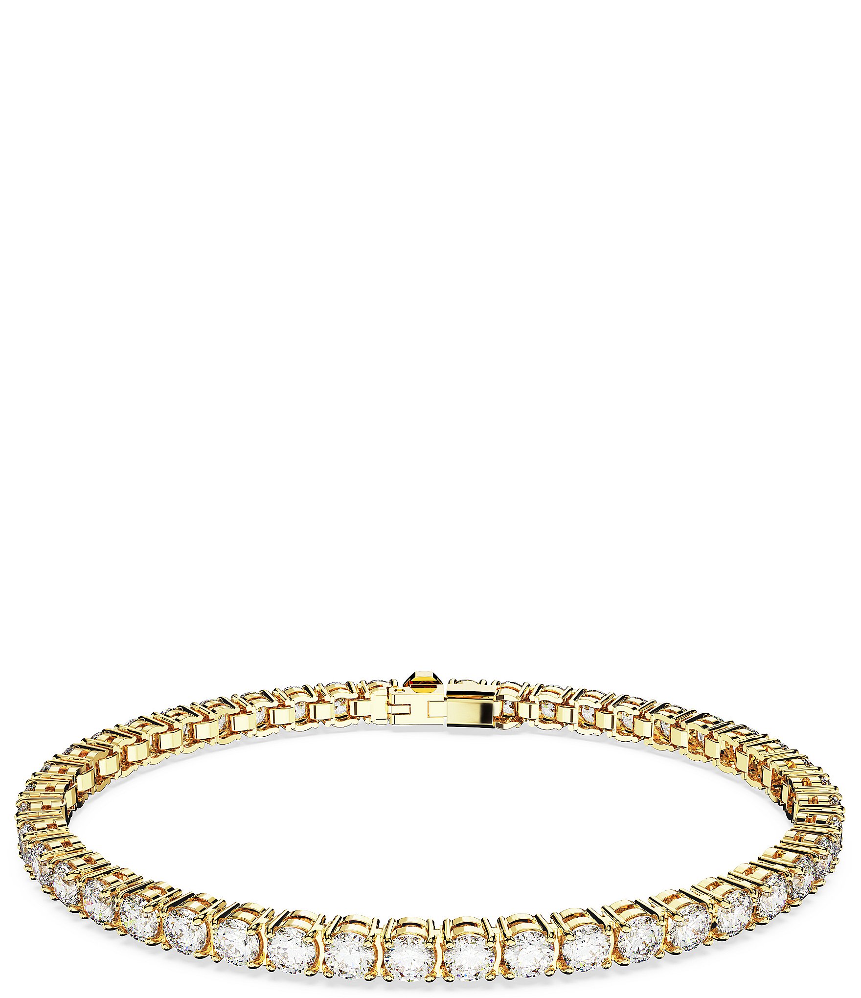 Swarovski Matrix Collection Gold Tennis Line Bracelet | Dillard's