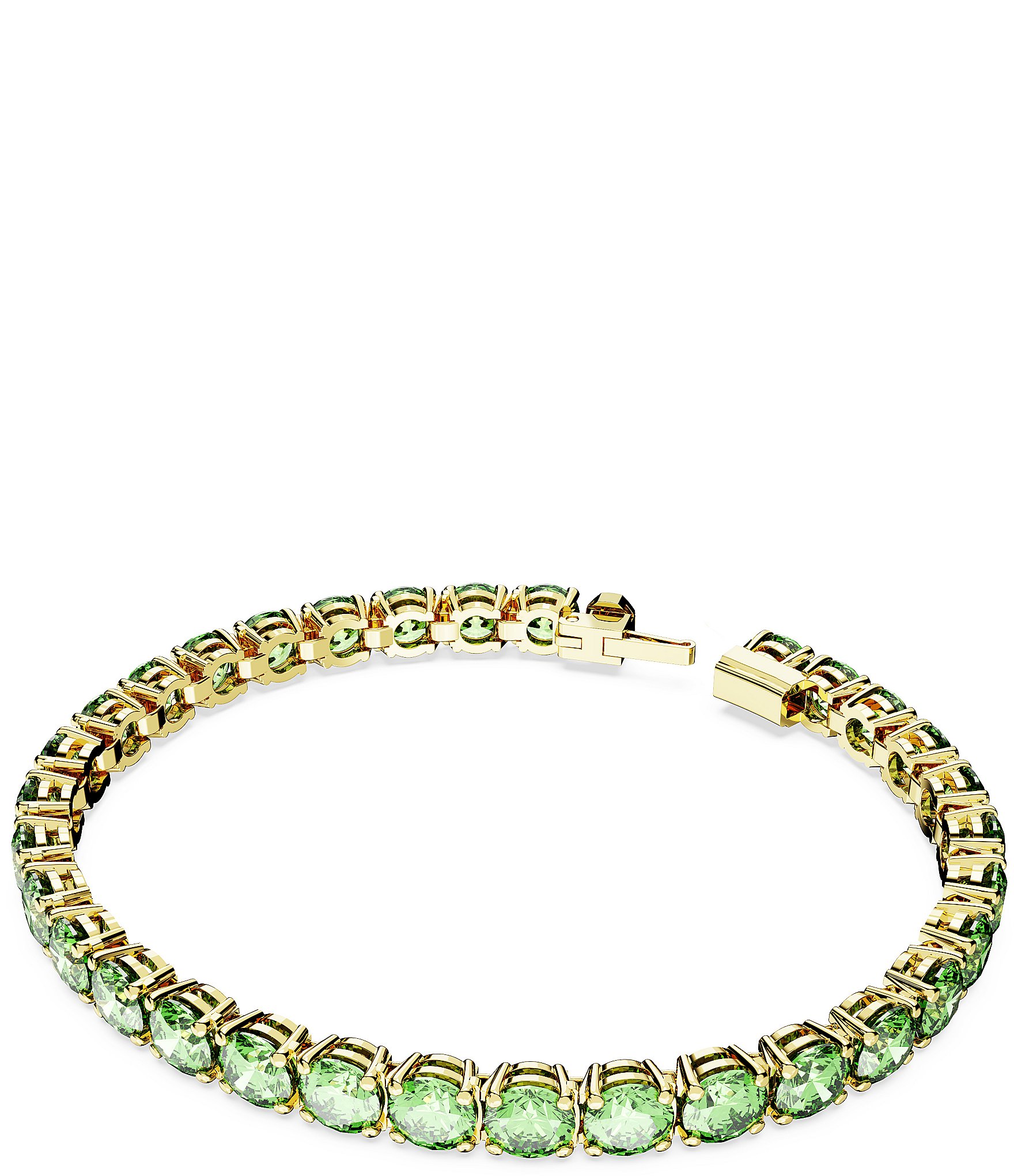 Swarovski Matrix Collection Crystal Green Tennis Line Bracelet