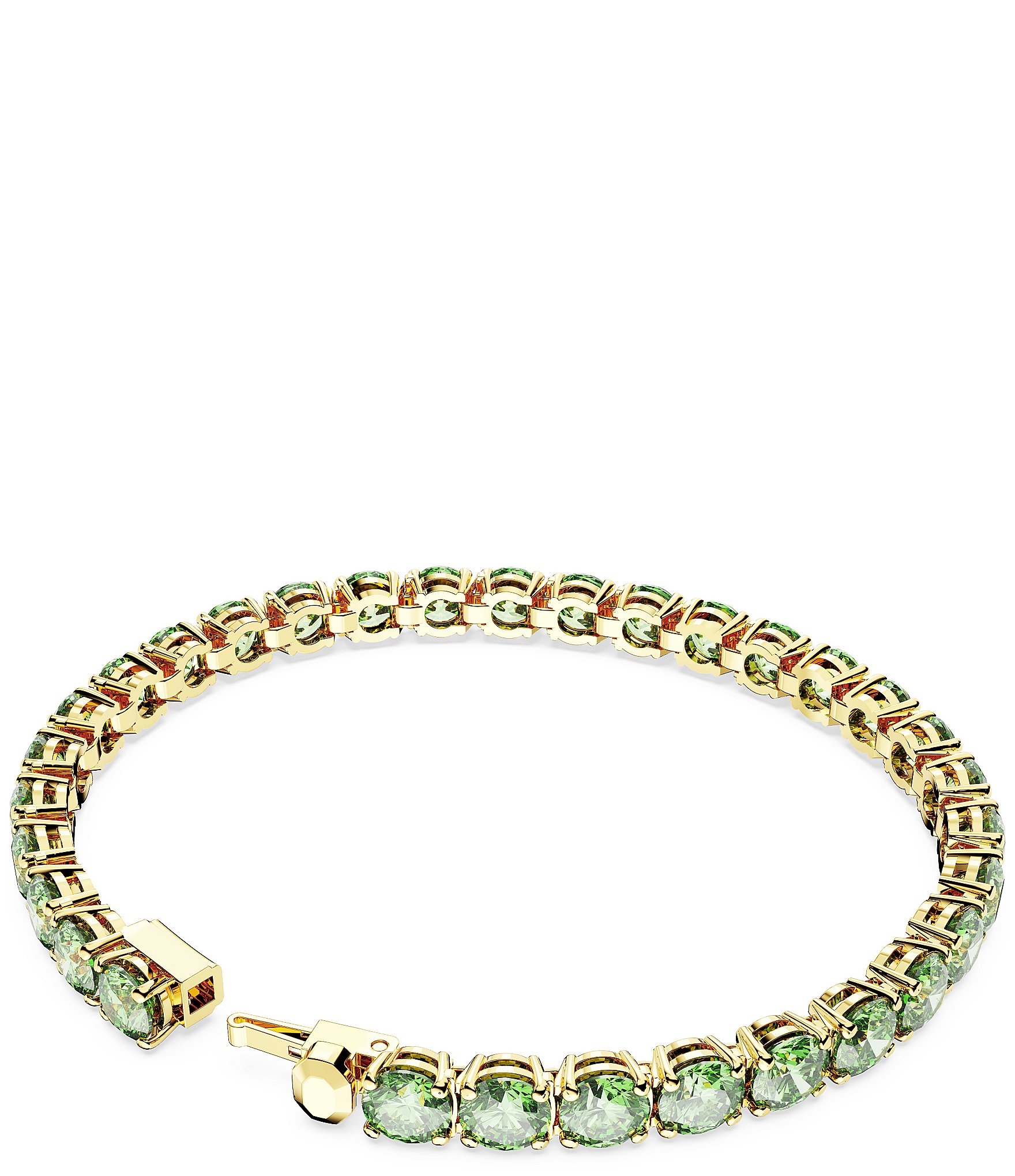 Swarovski Matrix Collection Crystal Green Tennis Line Bracelet