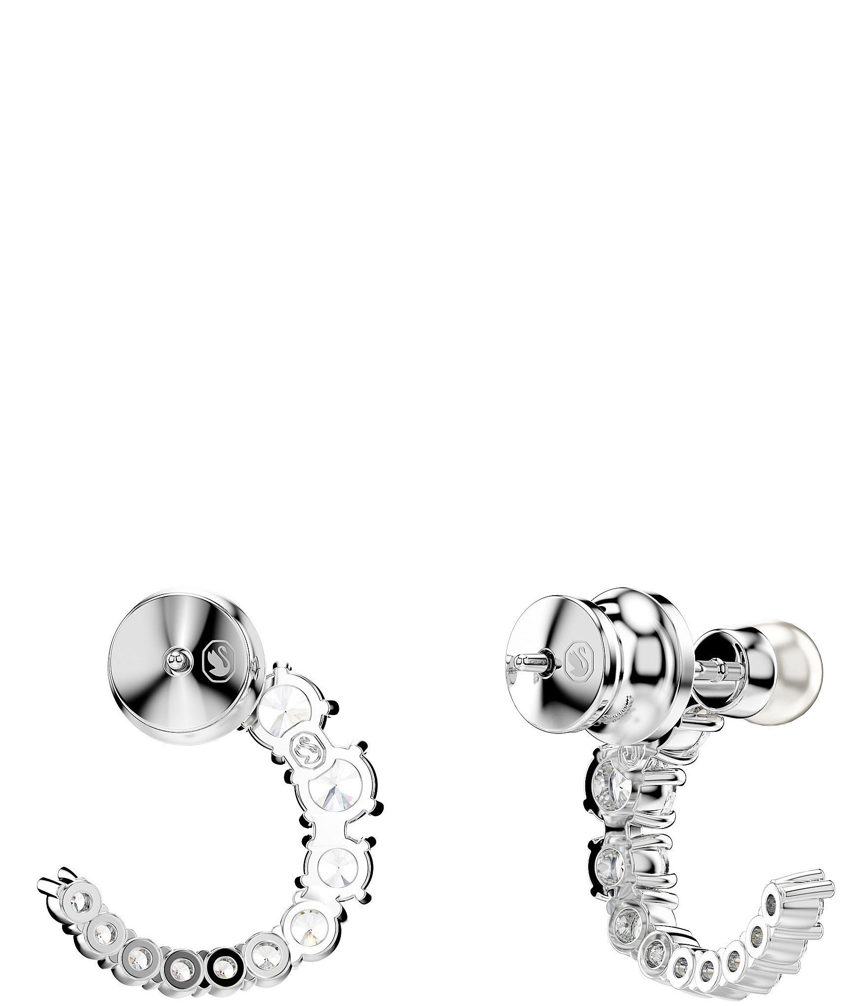 Swarovski Matrix Crystal Pearl Hoop Earrings